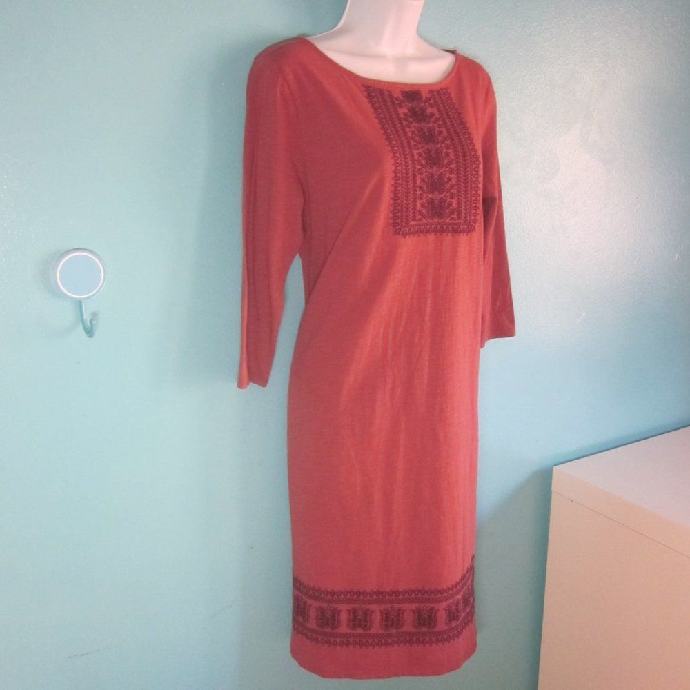 Eileen Fisher Garnet Hill Embroidered Dress Size M Size M / US 6-8 / IT 42-44 - 6 Thumbnail