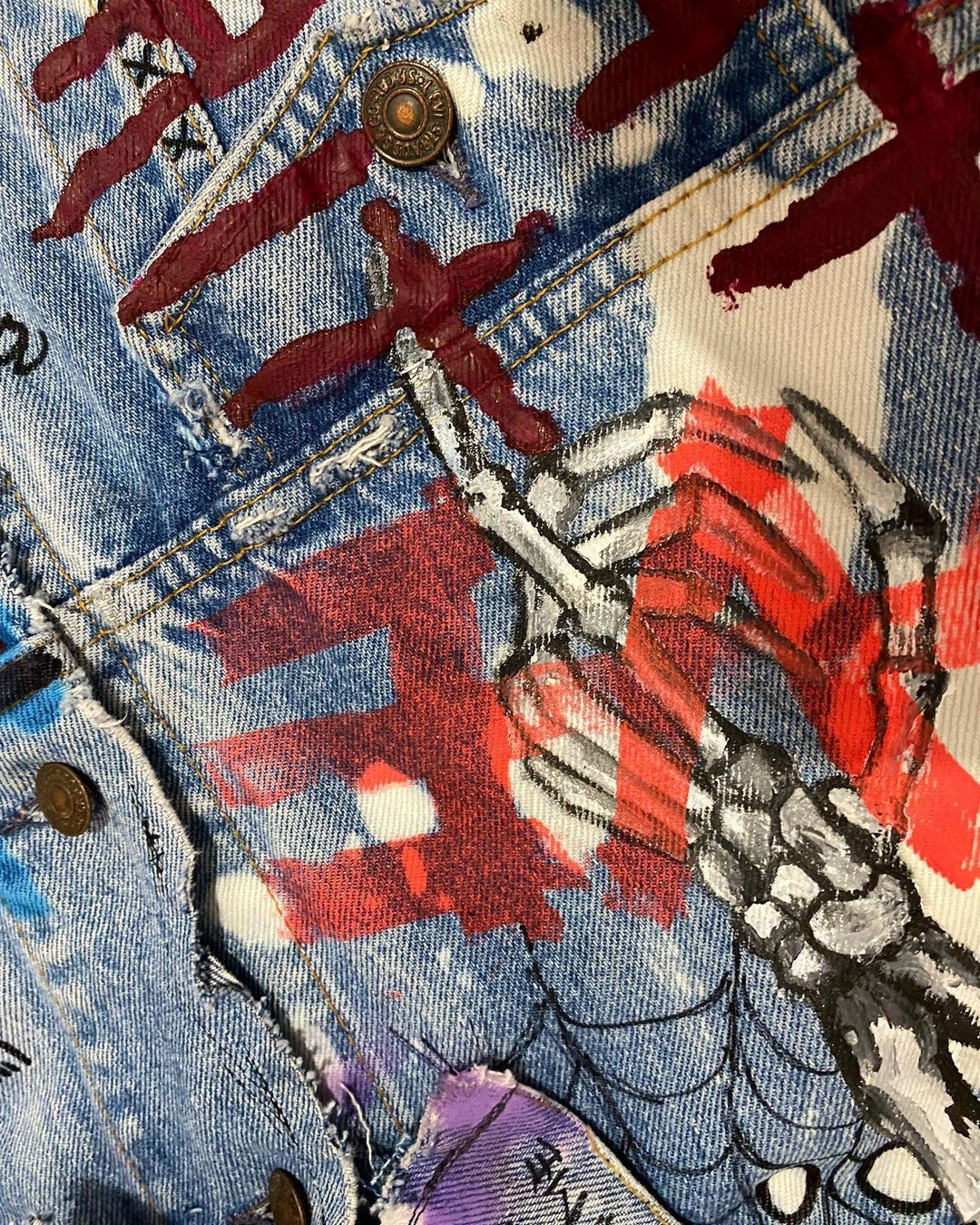 Handmade × Japanese Brand Lil peep custom jacket size L, opium jacket Size US L / EU 52-54 / 3 - 7 Thumbnail