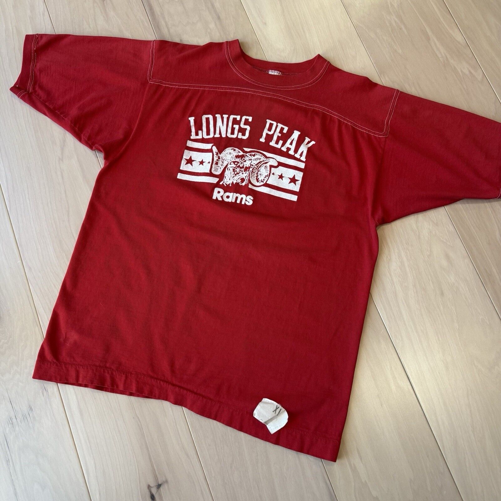 Vintage Vintage Longs Peak Rams Shirt XL Red 70s Made in USA Size US XL / EU 56 / 4 - 7 Thumbnail