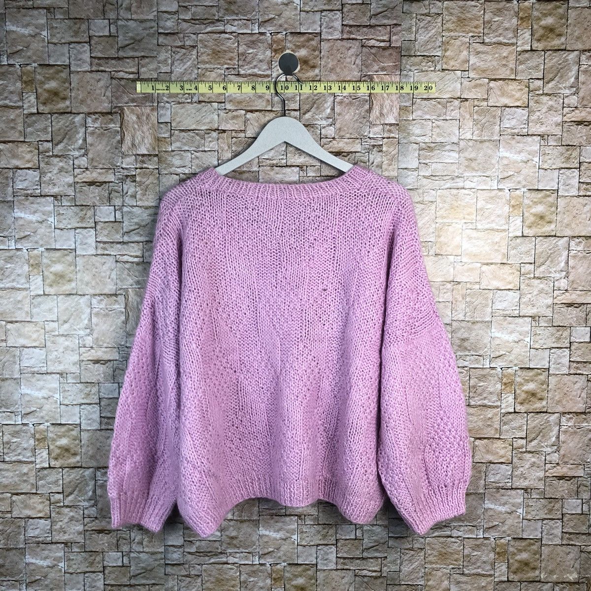 Homespun Knitwear Japan baggie crochet vintage Pink Knitwear sweatshirt #A905 Size US L / EU 52-54 / 3 - 10 Thumbnail