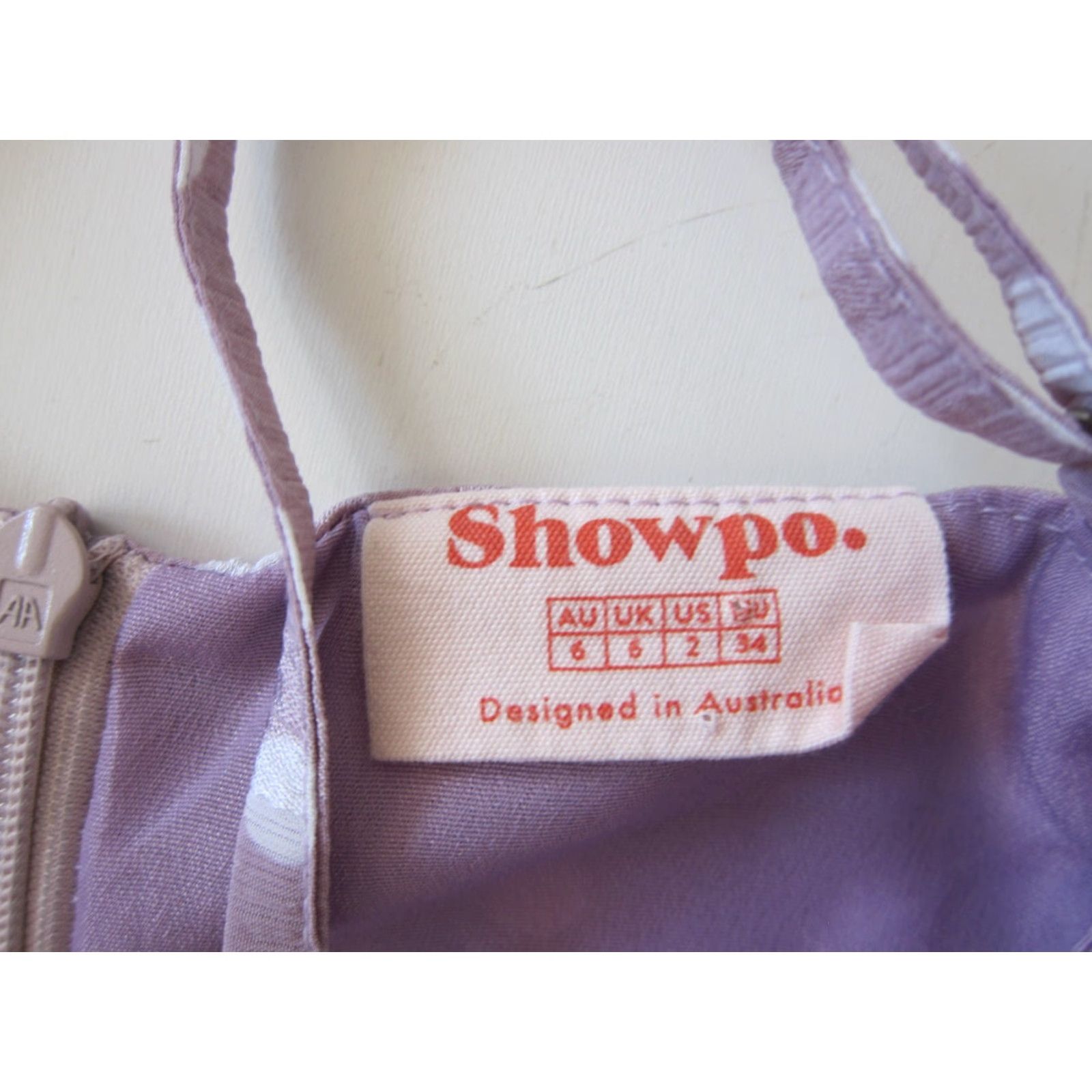 Vintage Showpo. Purple White Polka Dot Spaghetti Strap Tank Dress 2/S Size XS / US 0-2 / IT 36-38 - 4 Thumbnail