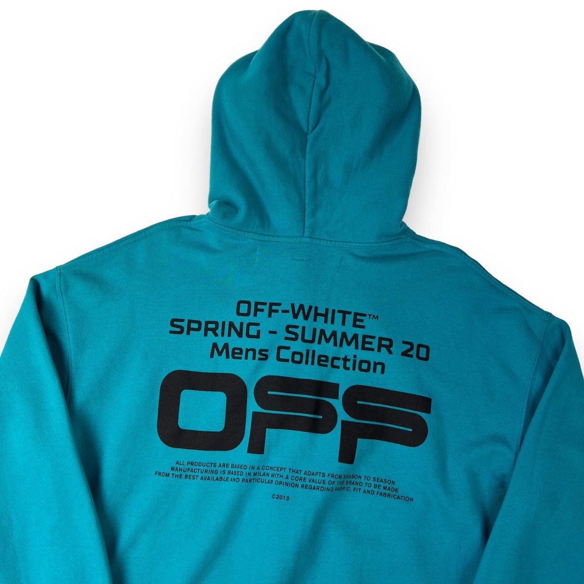 Off-White Off-White Spring Summer 20 Teal Hoodie Size US S / EU 44-46 / 1 - 1 Thumbnail