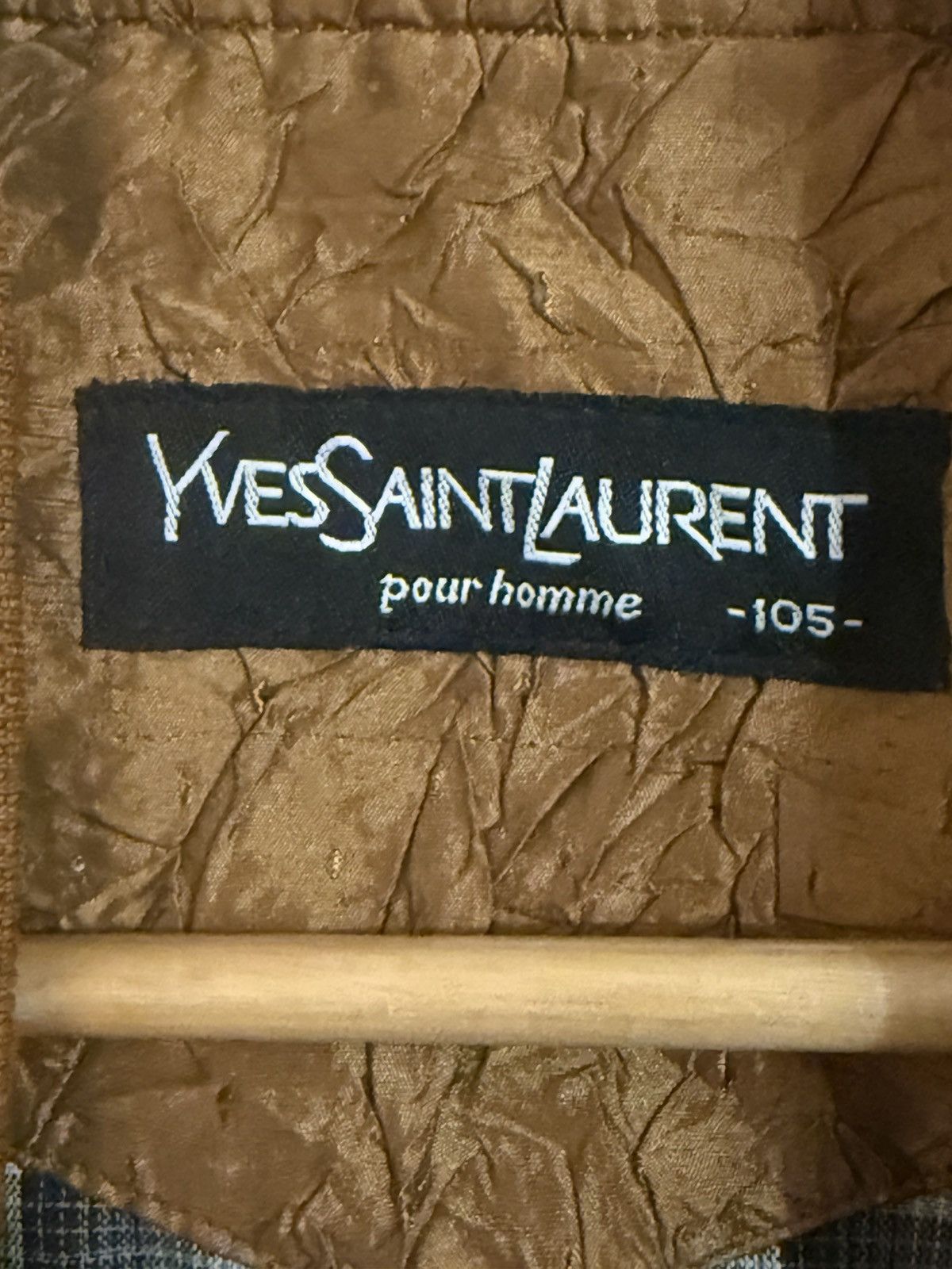 Saint Laurent Paris YSL metallic golden crinkled texture bomber jacket Size US L / EU 52-54 / 3 - 2 Thumbnail