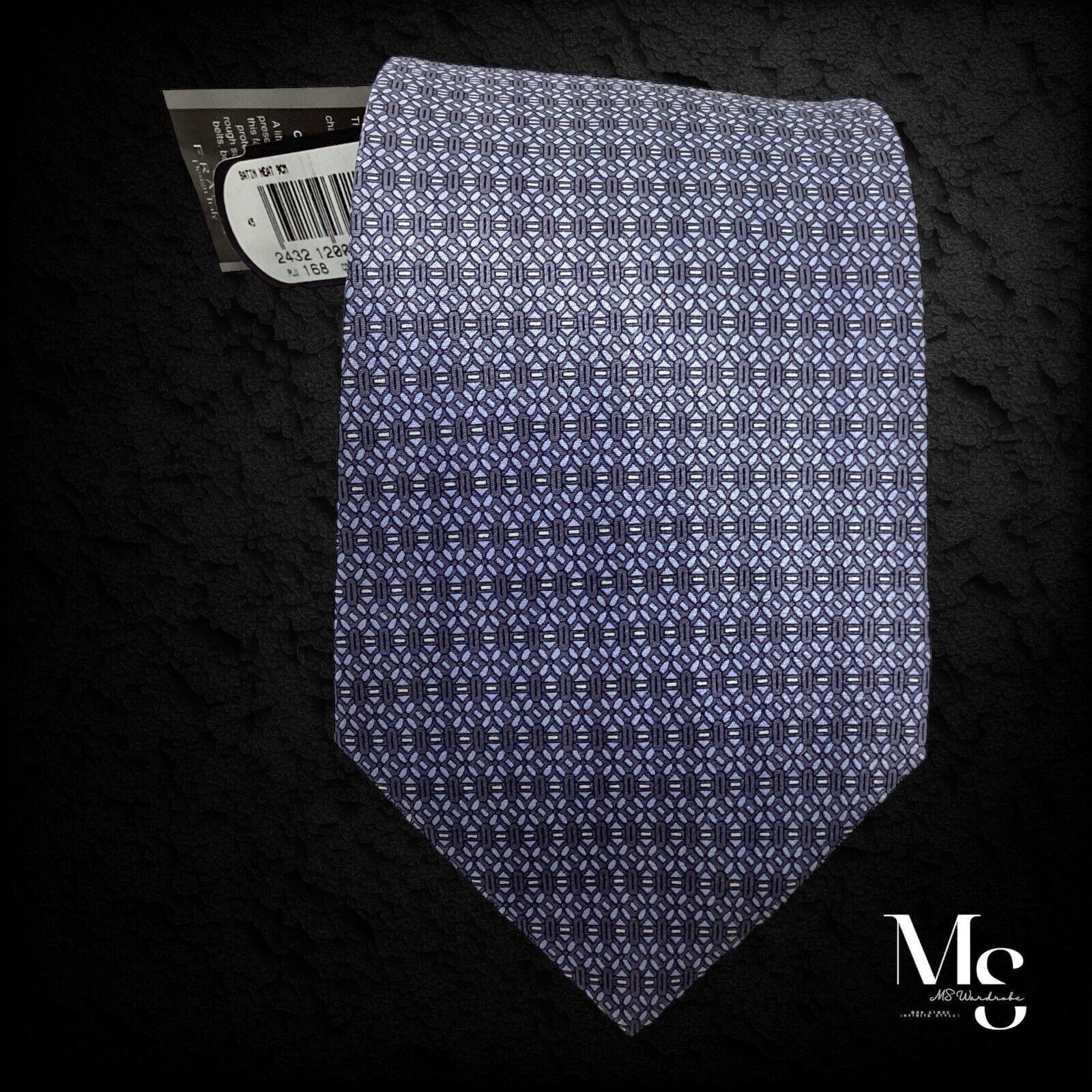 Other FRANGI BY TIE RACK Gray Geometric Luxury Silk Tie Italy Size ONE SIZE - 5 Thumbnail