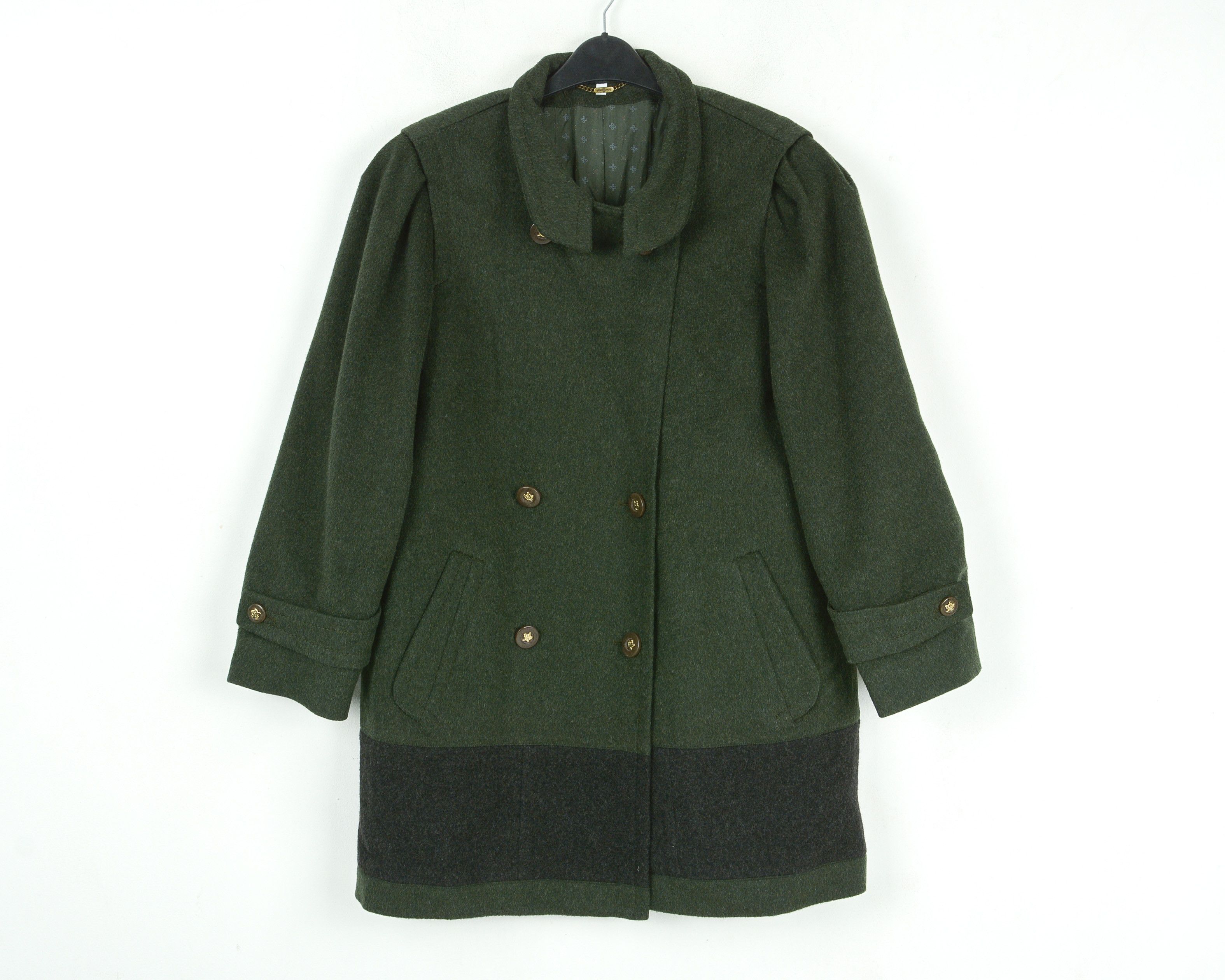 C&A × Vintage TIROLER LODEN Sixth Sense Wool Over Coat Trachten Jacket Size M / US 6-8 / IT 42-44 - 1 Thumbnail