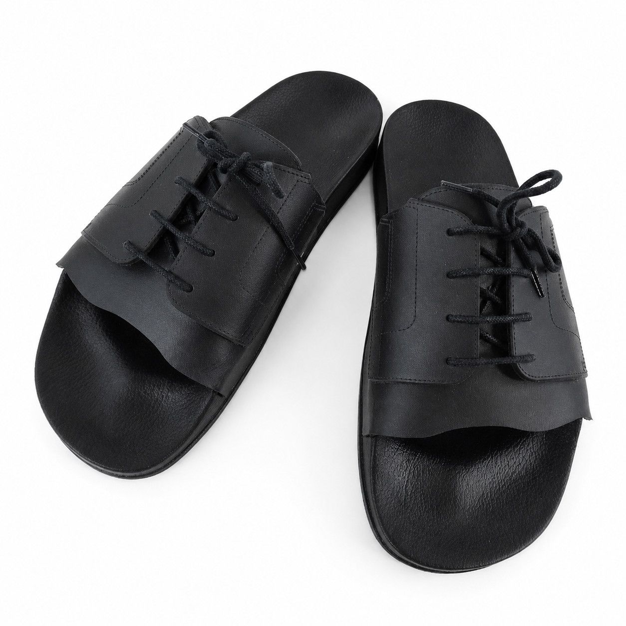 Maison Margiela Margiela Leather Future Slides Black | Grailed