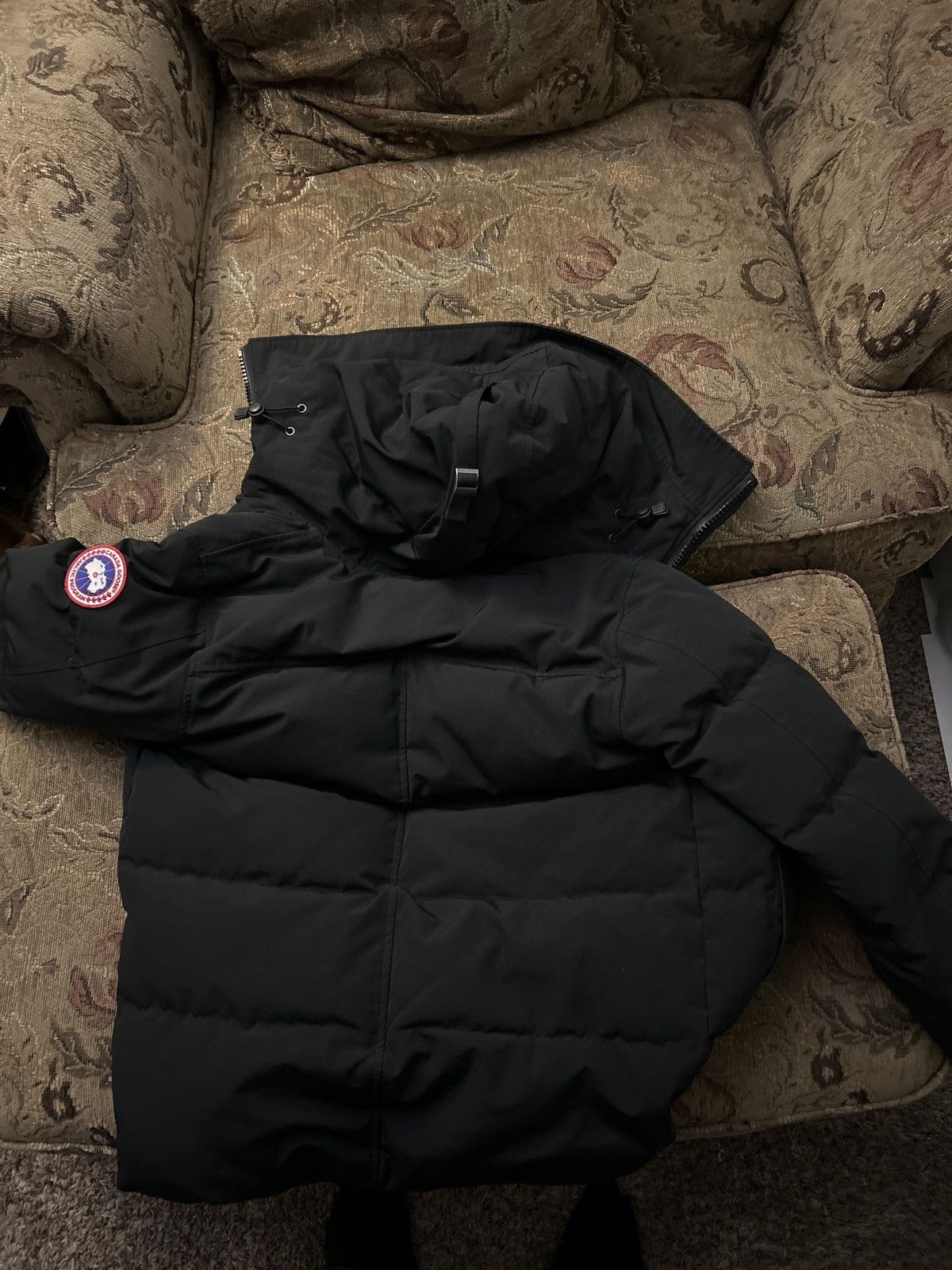 image of Macmillan Parka Heritage Canada Goose Jacket in Black, Men's (Size Medium)