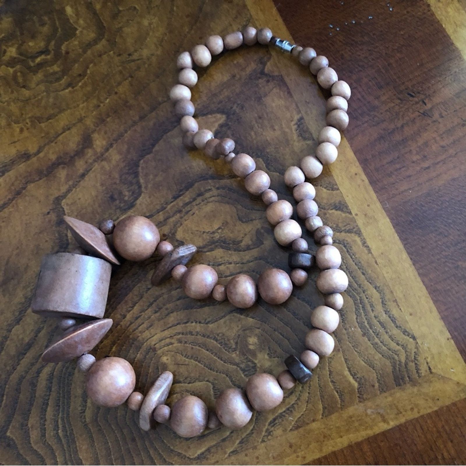 Vintage Vintage handmade wood bead necklace Size ONE SIZE - 2 Thumbnail