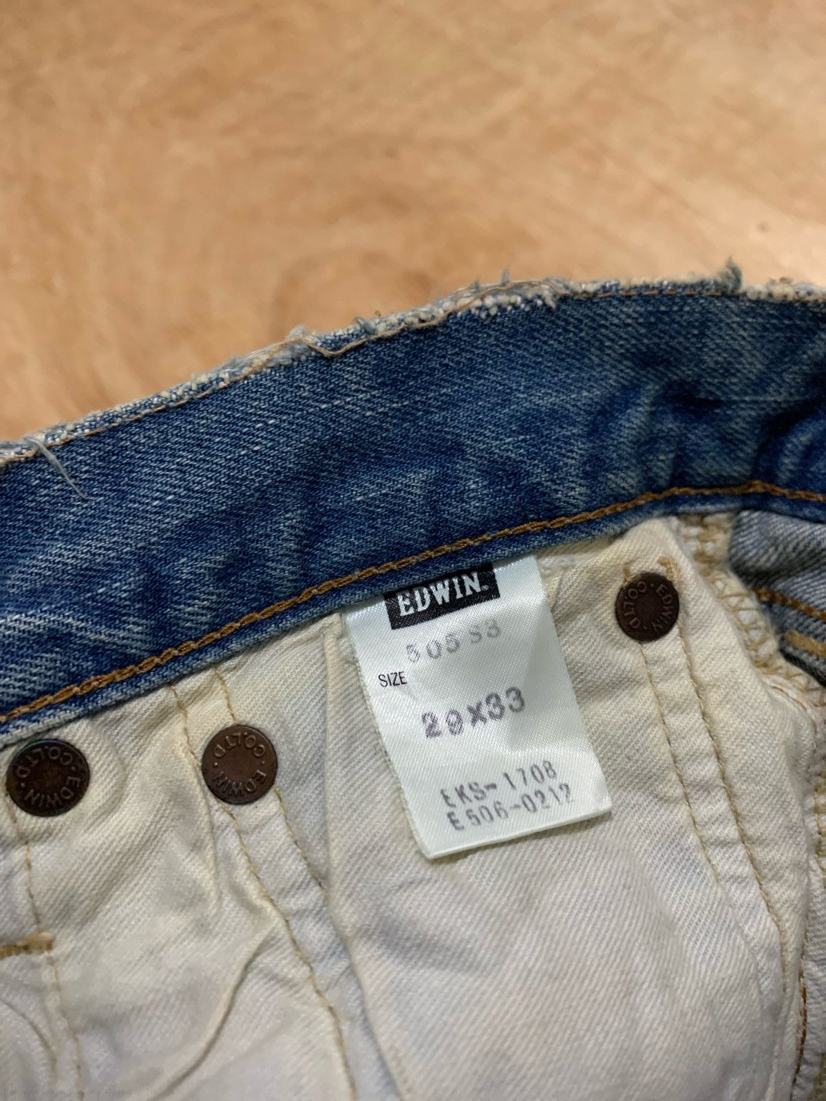 Japanese Brand Vintage Distressed Denim Edwin Selvedge Jeans Size US 30 / EU 46 - 9 Thumbnail