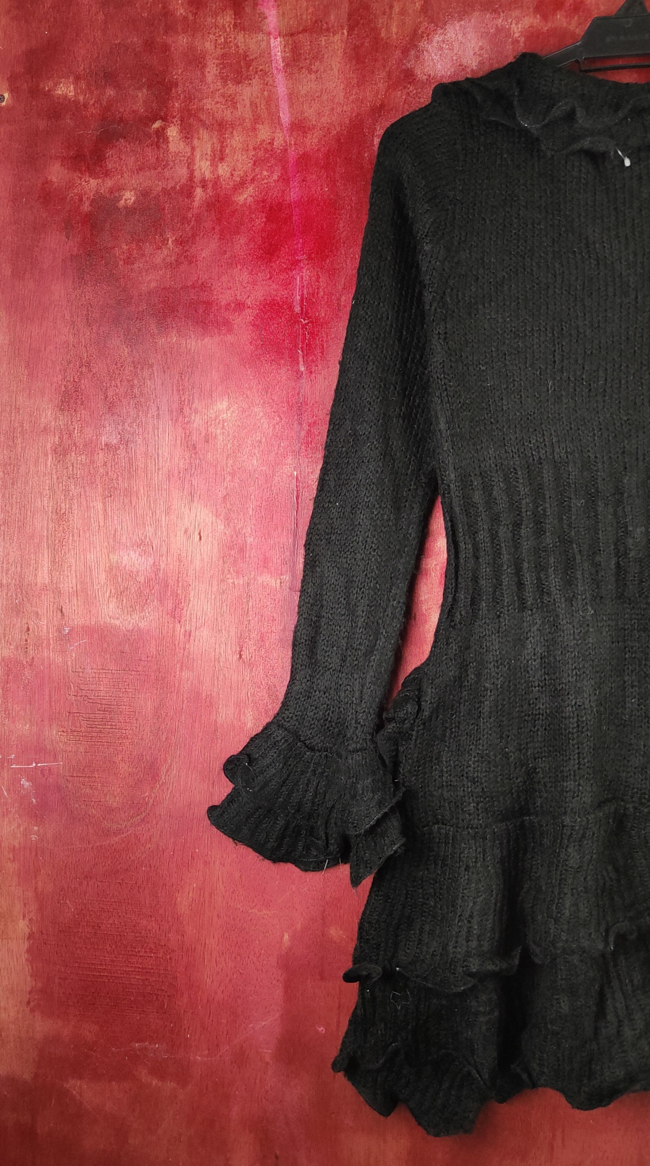 Vintage Premium Black Knitwear Cardigan #S2375 Size M / US 6-8 / IT 42-44 - 9 Thumbnail