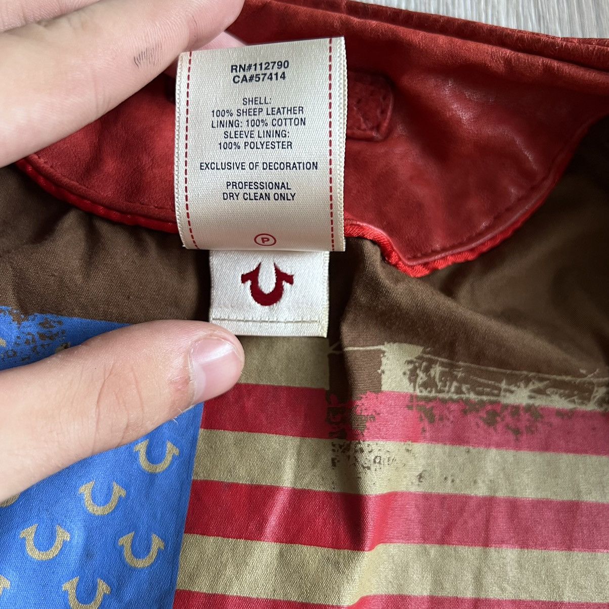 True Religion × Vintage True Religion womens Leather Jacket Size L / US 10 / IT 46 - 9 Thumbnail
