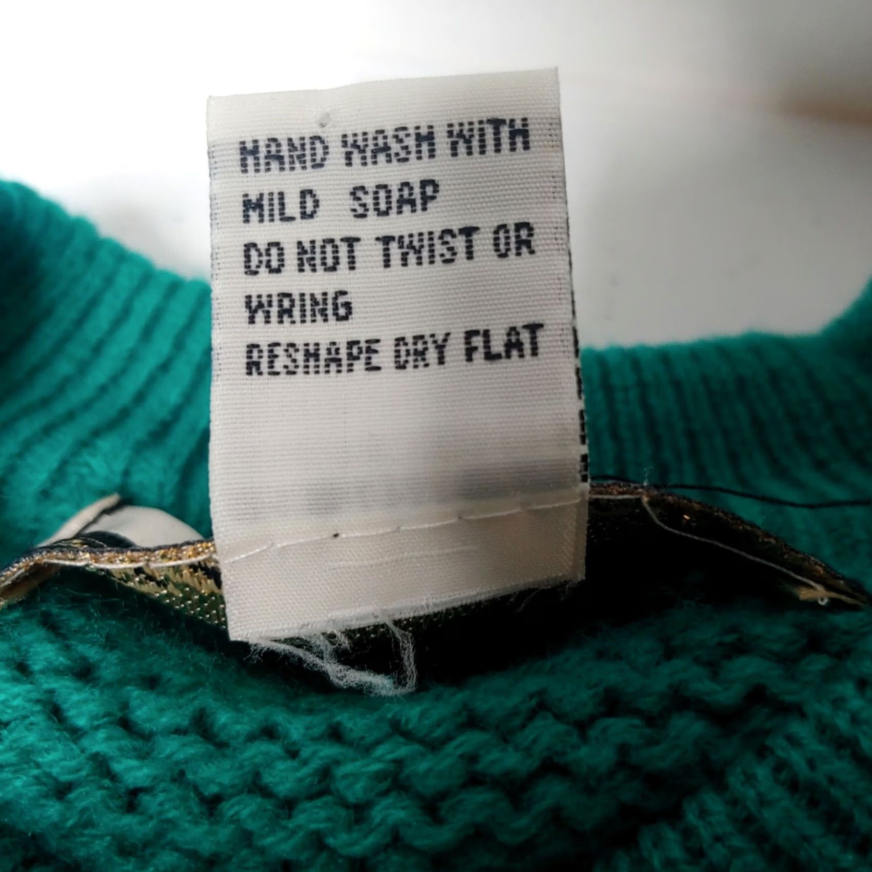Vintage VINTAGE Dana Scott Sweater L Womens Beaded Flower Cottagecore Teal Green-Blue Crew Neck Long Sleeve Pullover Size L / US 10 / IT 46 - 3 Thumbnail