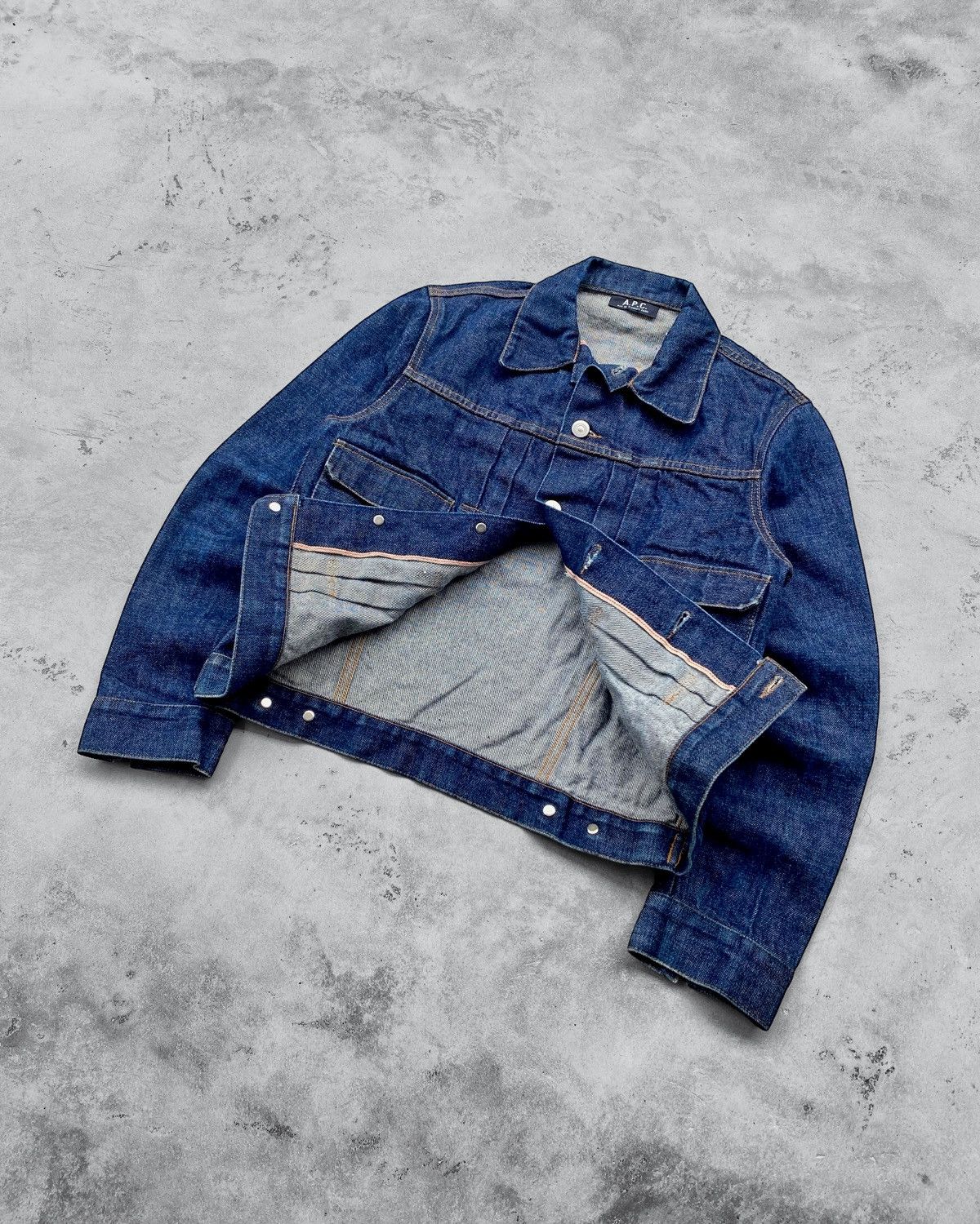 A.P.C. 🇯🇵Vtg A.P.C Type 2 Selvedge Redline Denim Jacket Size US S / EU 44-46 / 1 - 5 Thumbnail