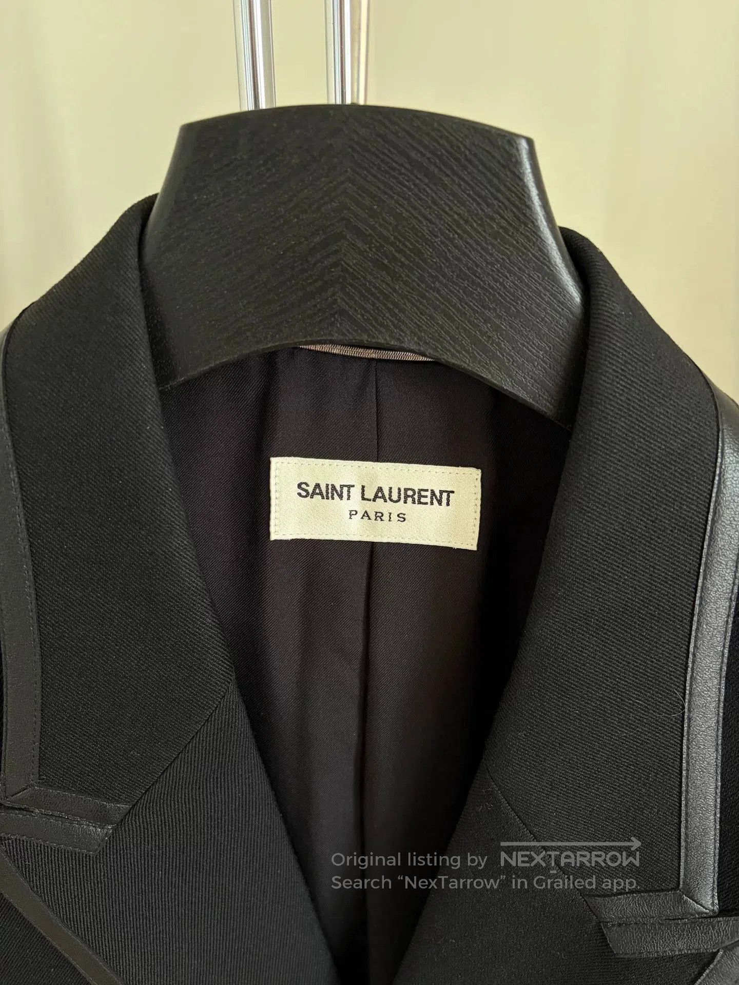 Saint Laurent Paris Saint Laurent Black Trimmed Blazer. Size US M / EU 48-50 / 2 - 2 Thumbnail