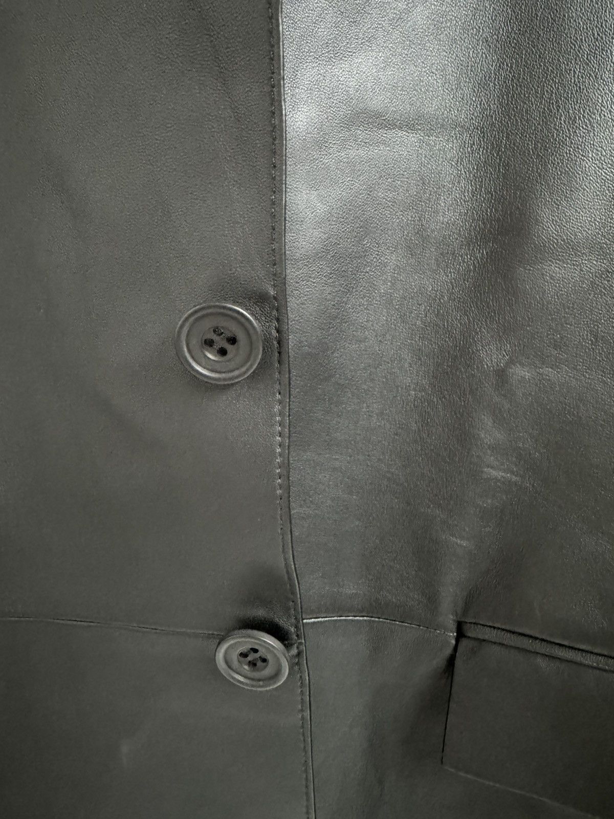 Cos COS Black Leather Blazer – Lambskin – Size 40R – Minimalist Size US M / EU 48-50 / 2 - 4 Thumbnail