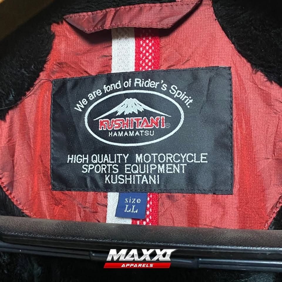 Japanese Brand Kushitani Motorcycle Jacket | K-2638 Black Red Size US XL / EU 56 / 4 - 6 Thumbnail