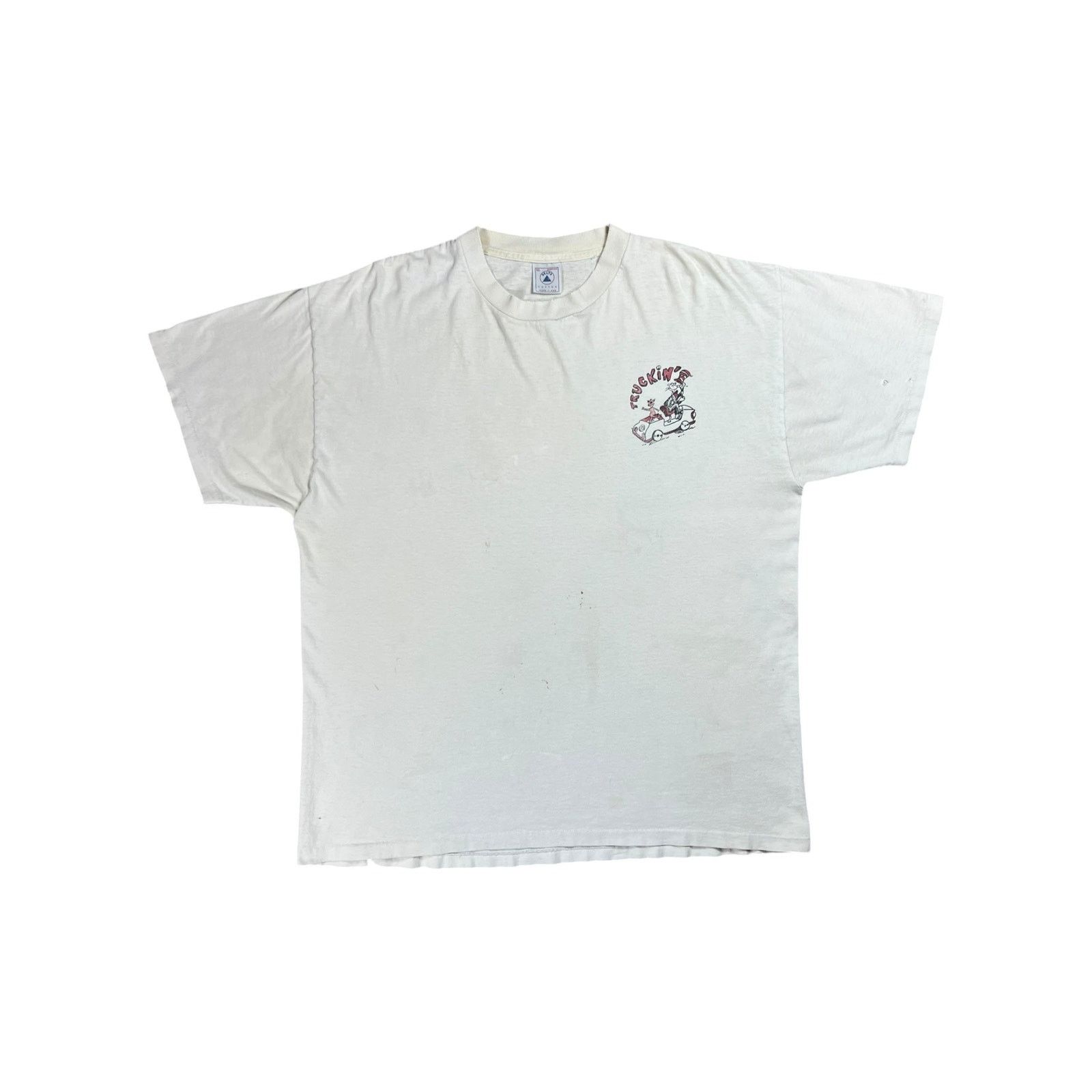 Vintage Vintage 90s Grateful Dead Truckin’ Dr. Seuss faded band tee Size US XL / EU 56 / 4 - 6 Thumbnail