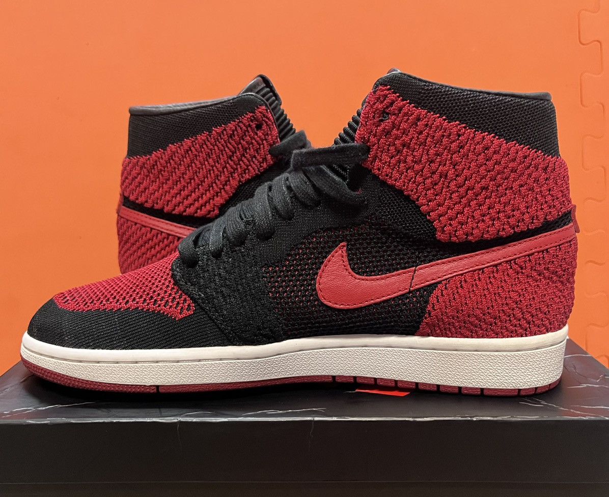 Jordan Brand Jordan 1 Flyknit Bred 2017 Size US 9 / EU 42 - 4 Thumbnail