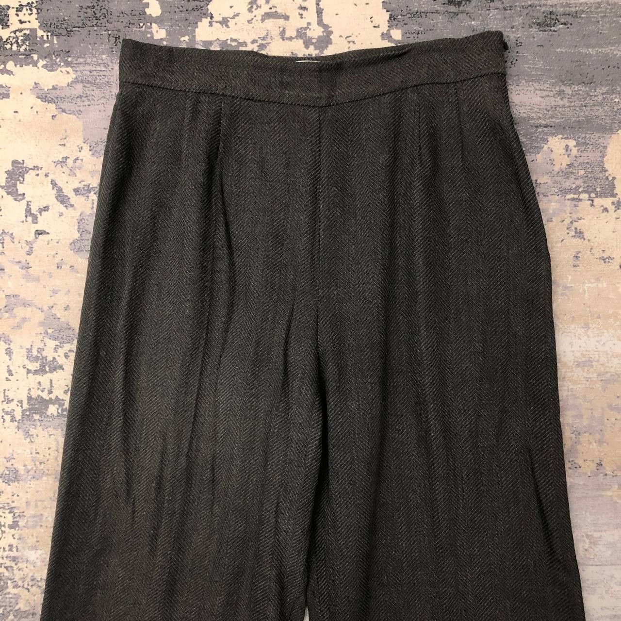 Max Mara P793 MAX MARA MADE IN ITALY FLARED HERRINGBONE PANTS Size 32" / US 10 / IT 46 - 3 Thumbnail