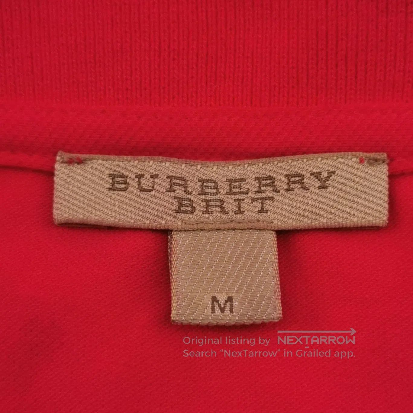 Burberry Burberry Embroidered Logo Polo Shirt in Red . Size US M / EU 48-50 / 2 - 5 Thumbnail