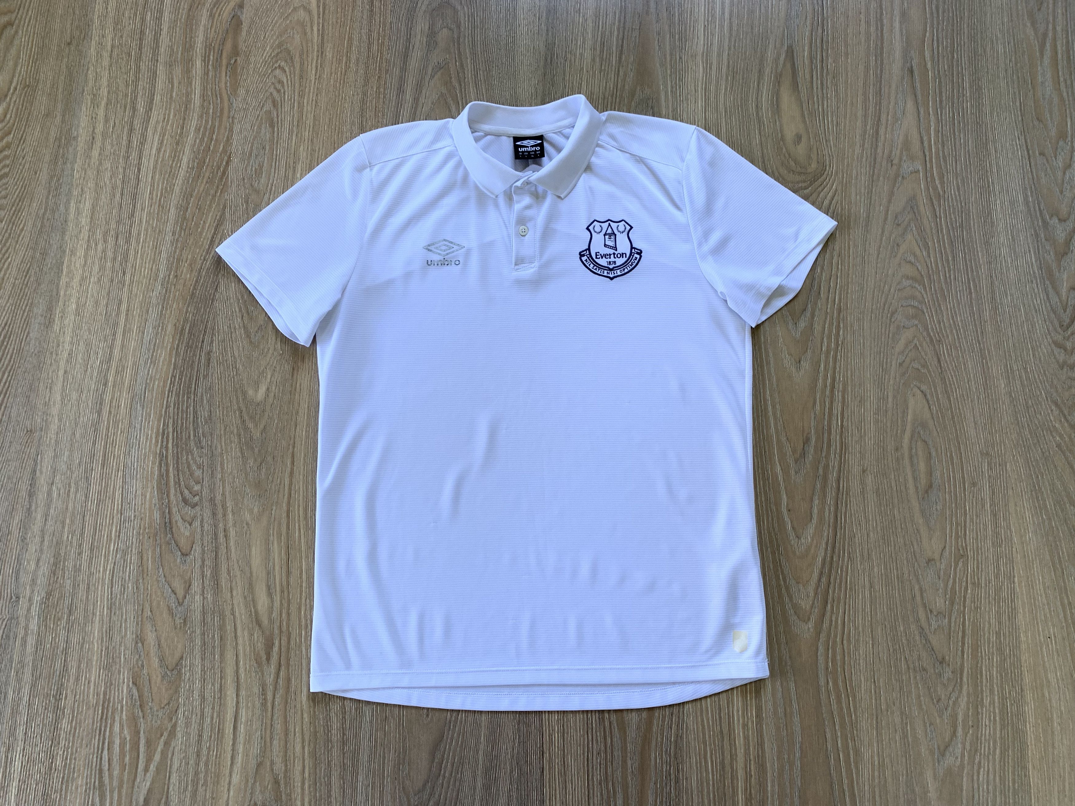 Umbro Everton White Soccer Polo T-Shirt Size US L / EU 52-54 / 3 - 1 Thumbnail