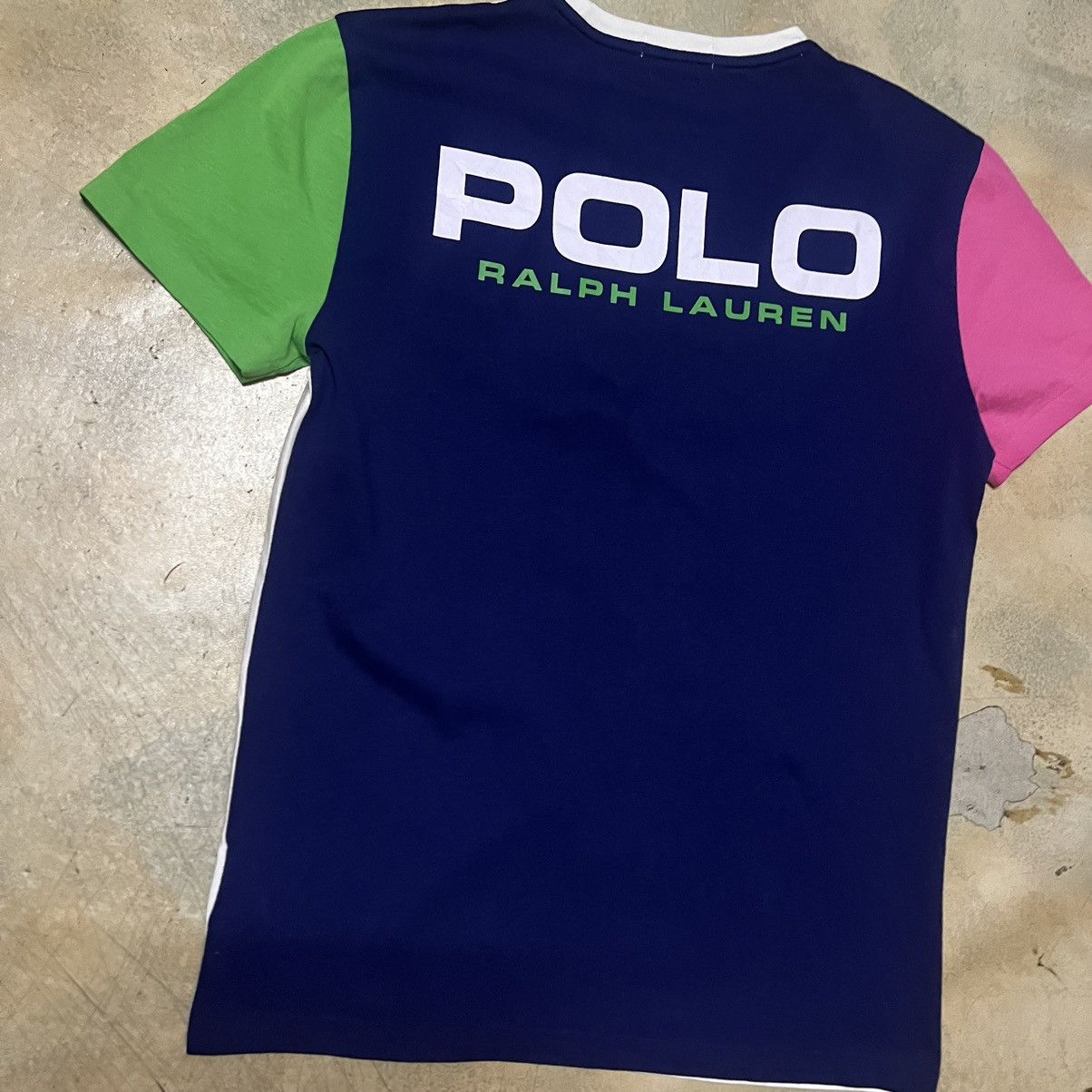 Polo Ralph Lauren × Ralph Lauren Polo Ralph Lauren Big Logo Colour Block T Shirt Size US S / EU 44-46 / 1 - 4 Thumbnail
