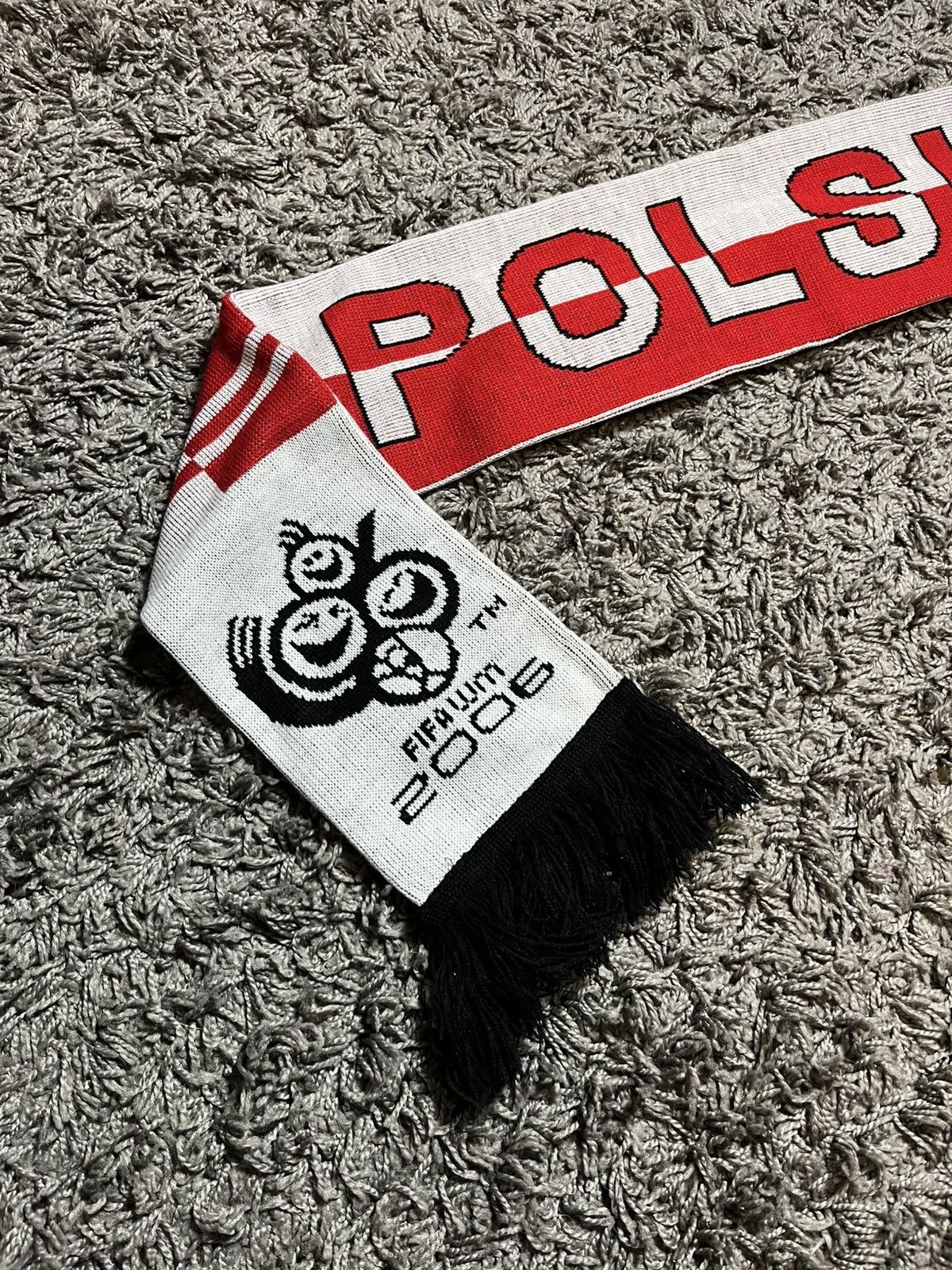 Vintage POLSKA FIFA 2006 WORLD CHAMPION SCARF POLAND FOOTBALL Size ONE SIZE - 2 Thumbnail