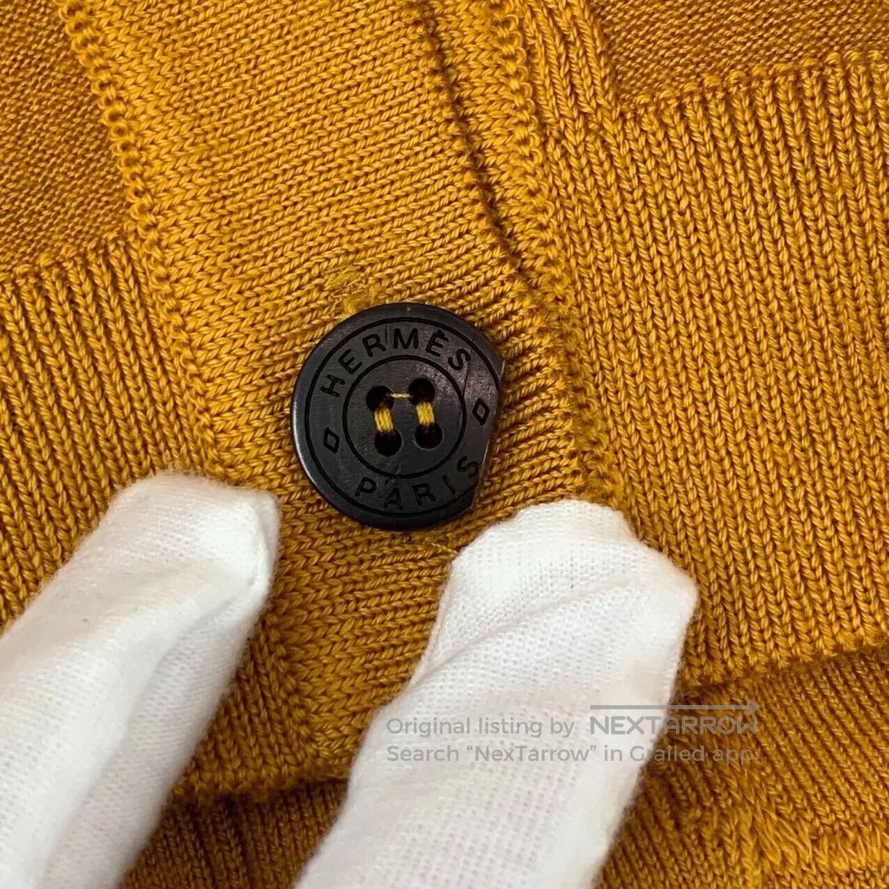 Hermes Hermes Orange stirrup buckle jacquard cashmere round neck Size XS / US 0-2 / IT 36-38 - 8 Thumbnail