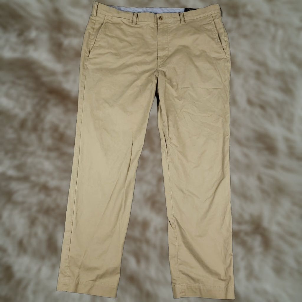 Ralph Lauren Ralph Lauren Chino Pants Mens 40x32 Beige Flat Front Casual Trousers Size US 40 / EU 56 - 1 Thumbnail