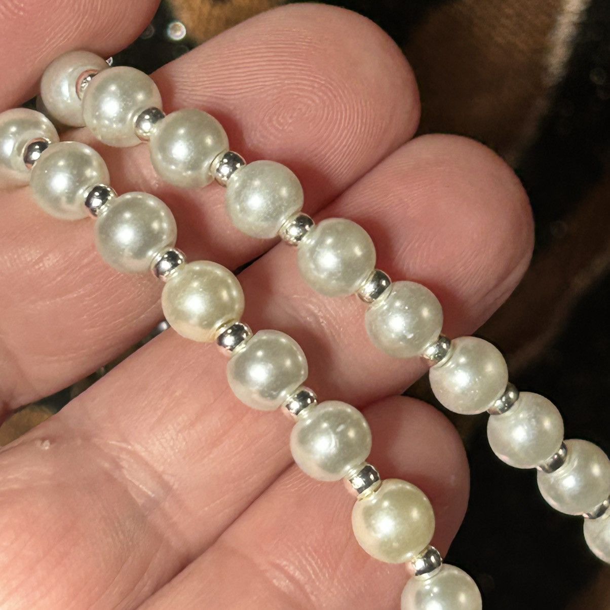 Handmade Handcrafted elegant serpentine milky quartz necklace Size ONE SIZE - 6 Thumbnail