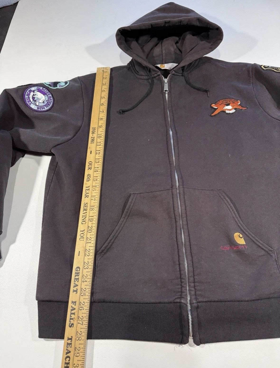 Carhartt Vintage 90s Carhartt Zip Hoodie Mens XL Thermal Lined Patch Size US XL / EU 56 / 4 - 3 Thumbnail