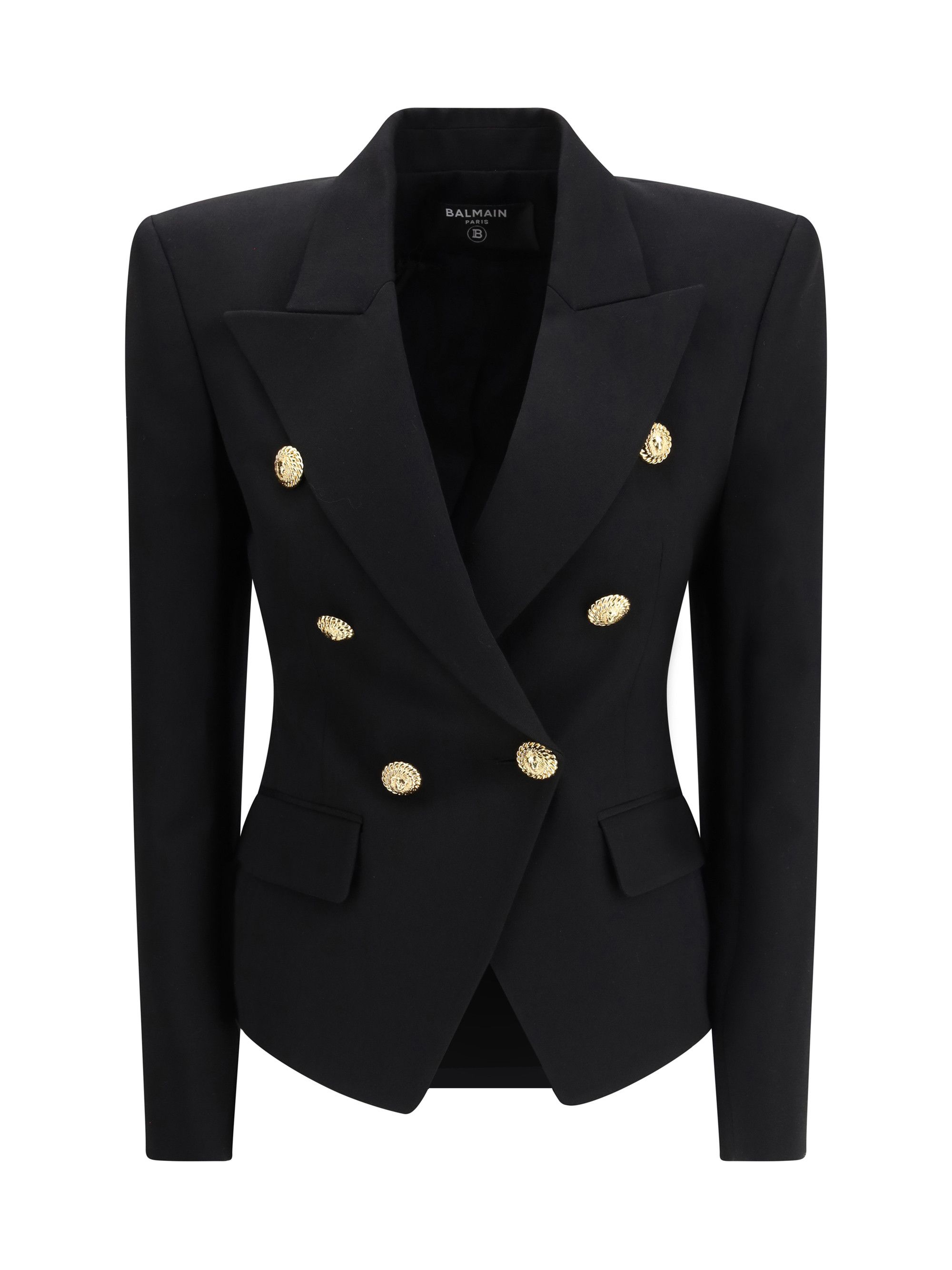Balmain 6 Buttons Fitted Grain De Poudre Jacket Size M / US 6-8 / IT 42-44 - 1 Thumbnail