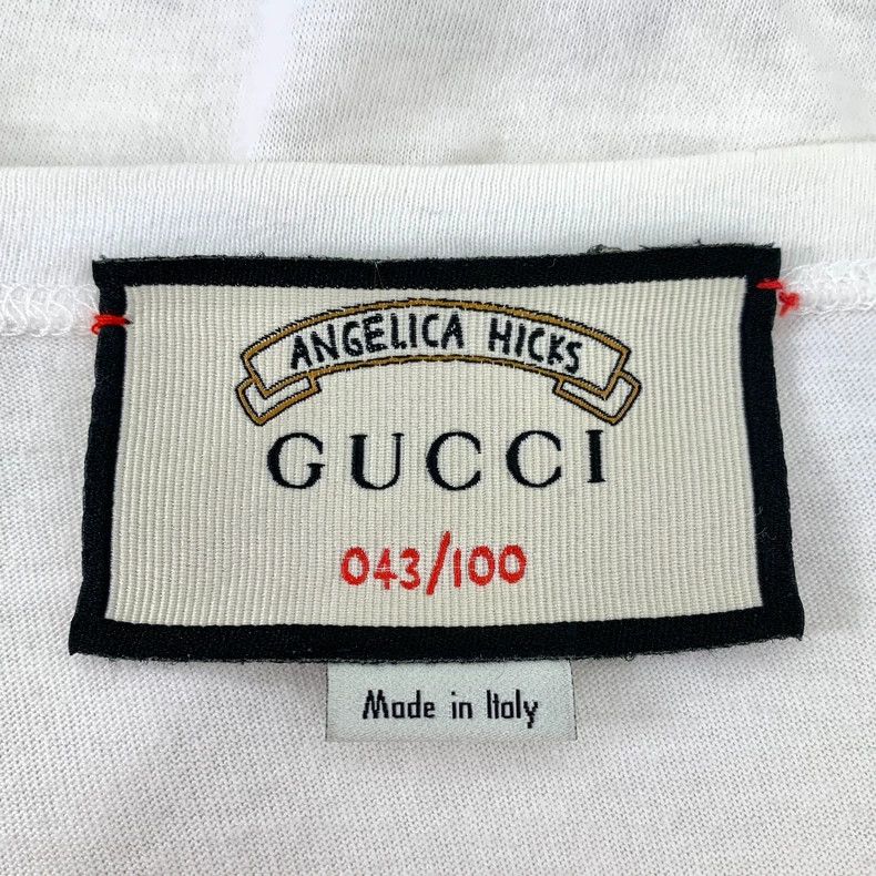 Gucci Gucci White logo printed cotton round-neck short-sleeved T- Size US M / EU 48-50 / 2 - 6 Thumbnail