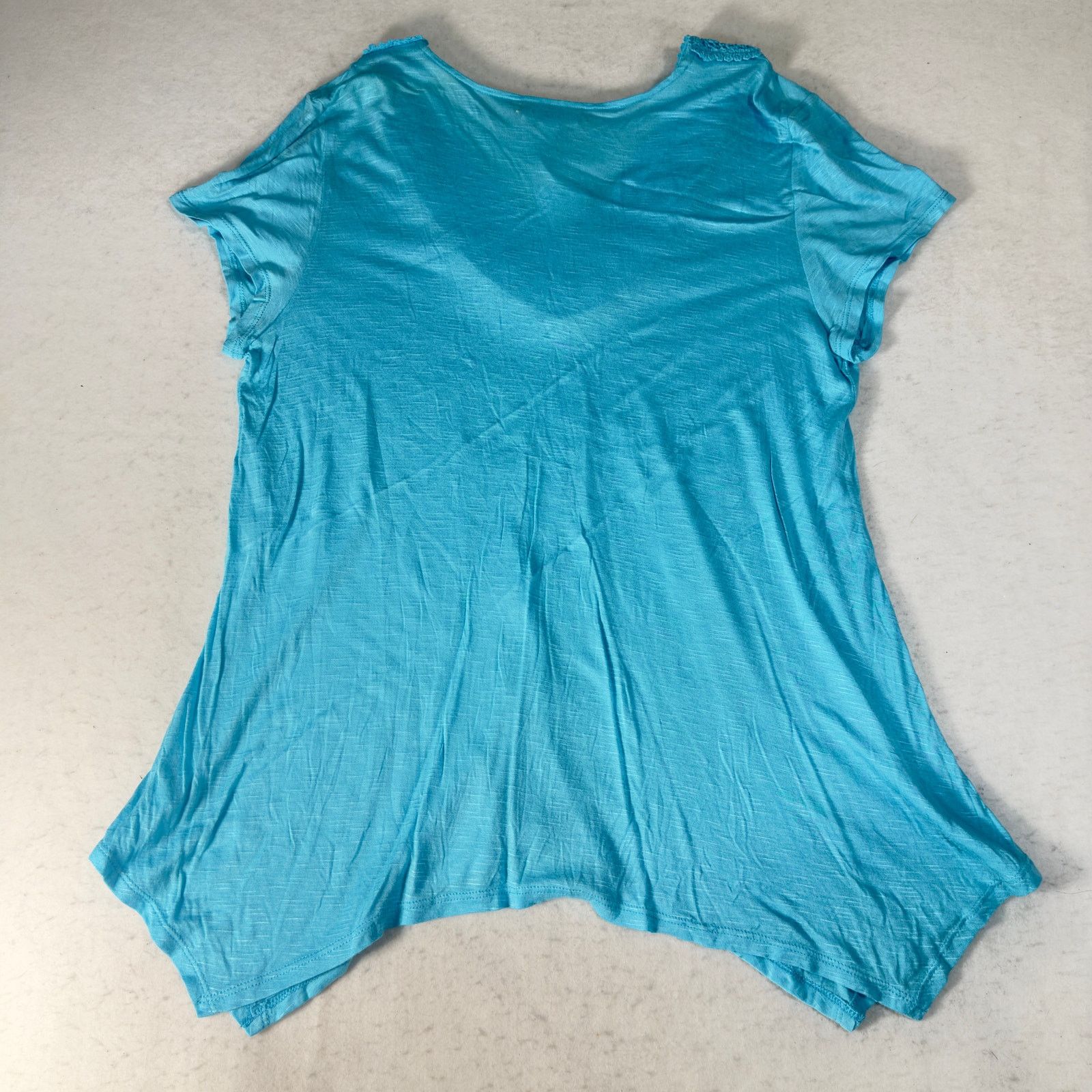 Other Fashion Bug Scoop Neck Top Woman's XL Crocheted Jeweled Neck Size XL / US 12-14 / IT 48-50 - 10 Thumbnail