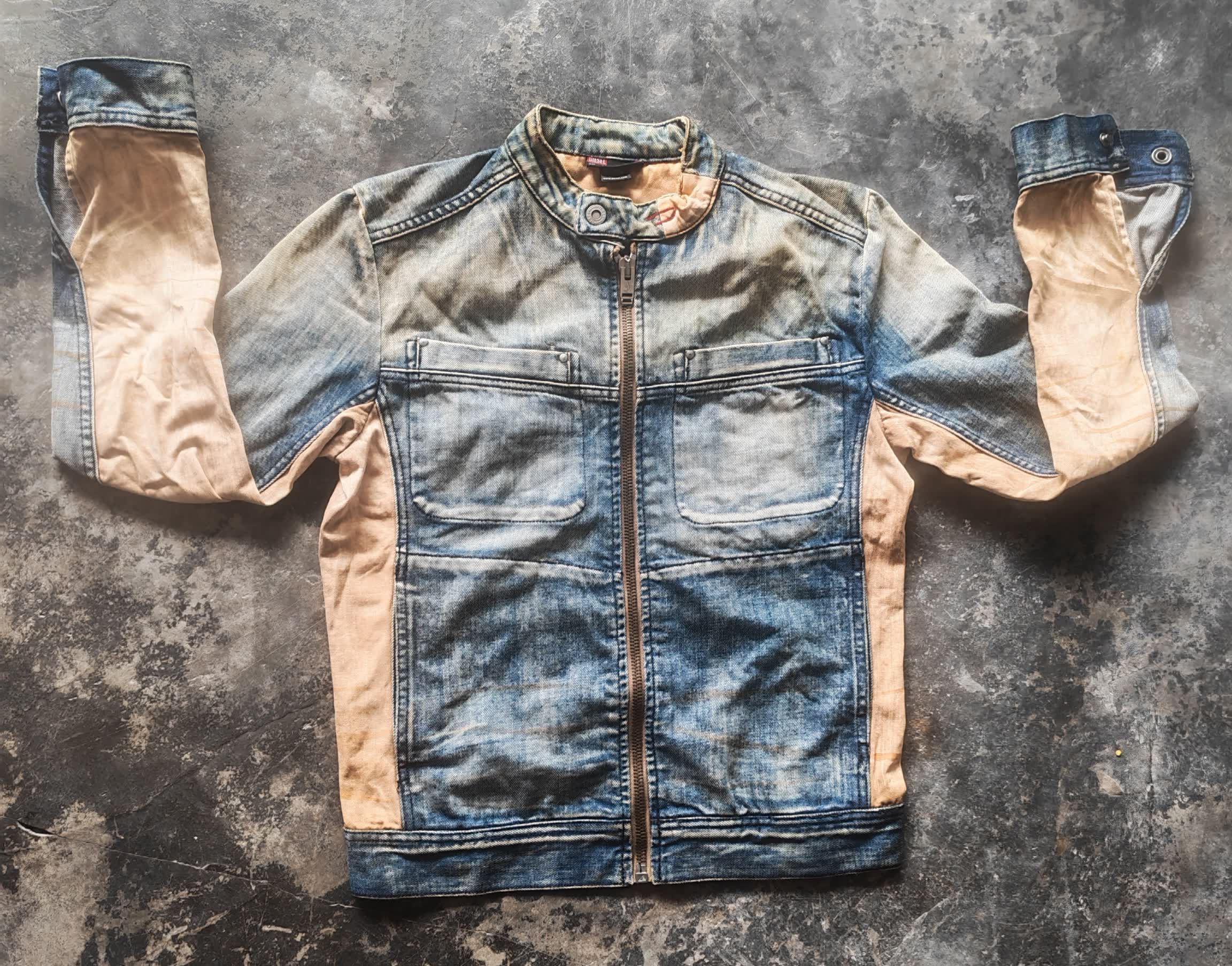 Diesel Diesel Made In Italy Denim Biker Jacket Vintage Y2K Size US S / EU 44-46 / 1 - 1 Thumbnail