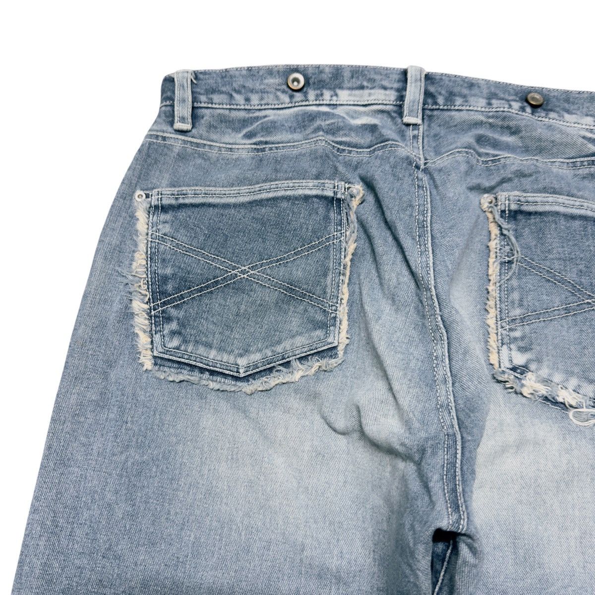Maximilian Davis Mximillian Distressed Denim Jeans Size US 33 - 11 Thumbnail