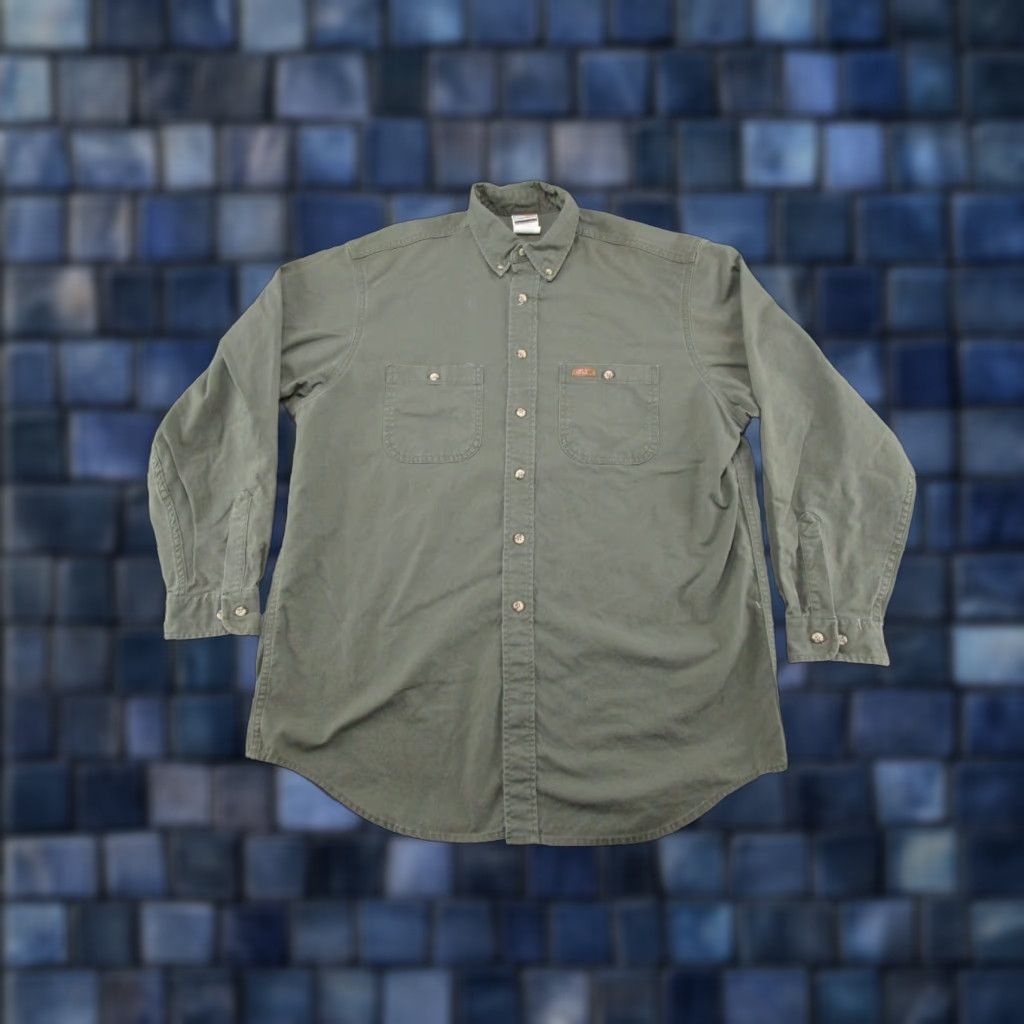 Carhartt Vintage Carhartt Shirt Mens Size L Olive Green 90s Work Utility Button-Down Long Sleeve Size US L / EU 52-54 / 3 - 1 Thumbnail
