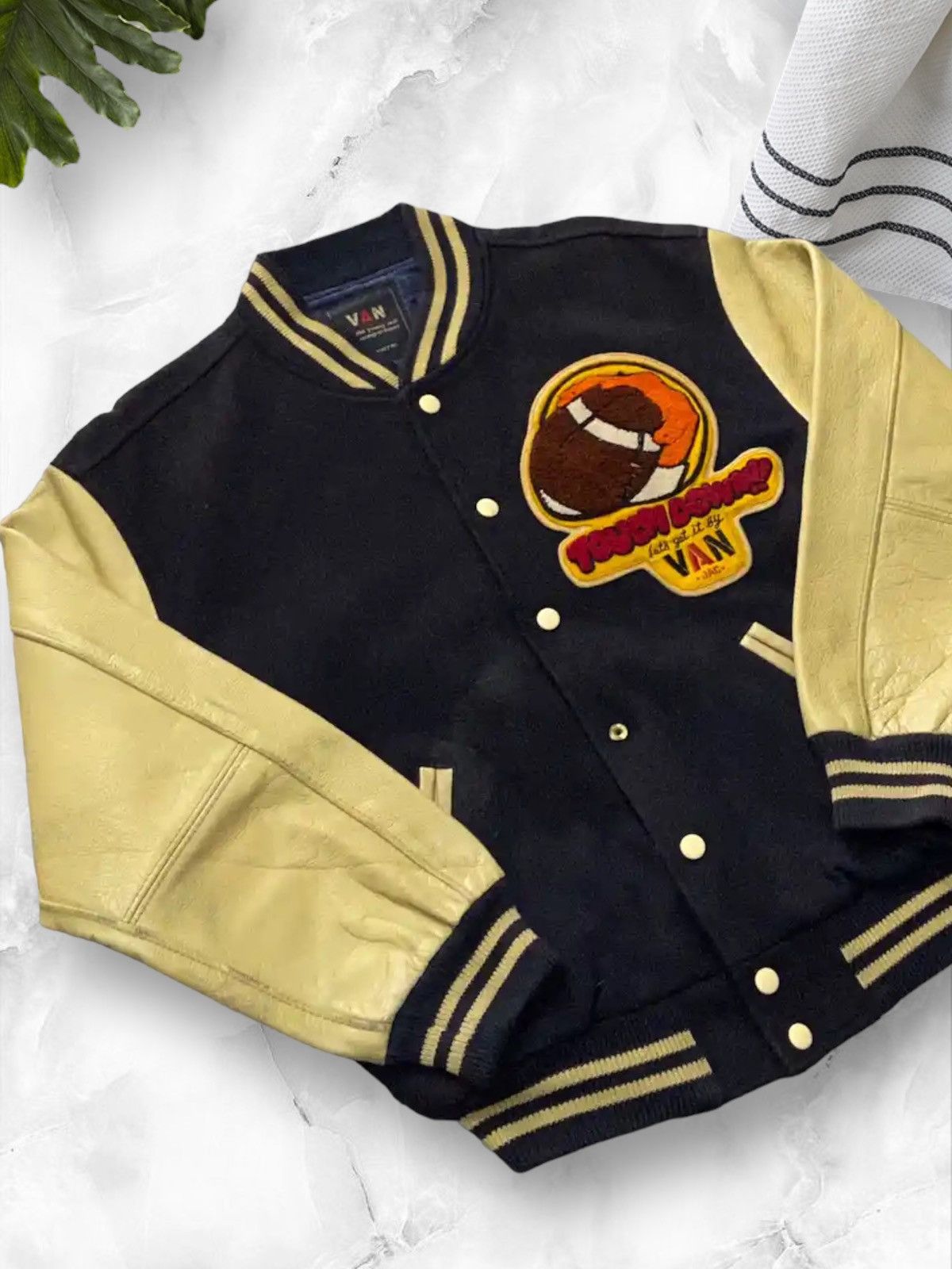 Vintage Vintage 70s Van Jac Football Sun Faded Wool Varsity Jacket Size US M / EU 48-50 / 2 - 10 Thumbnail