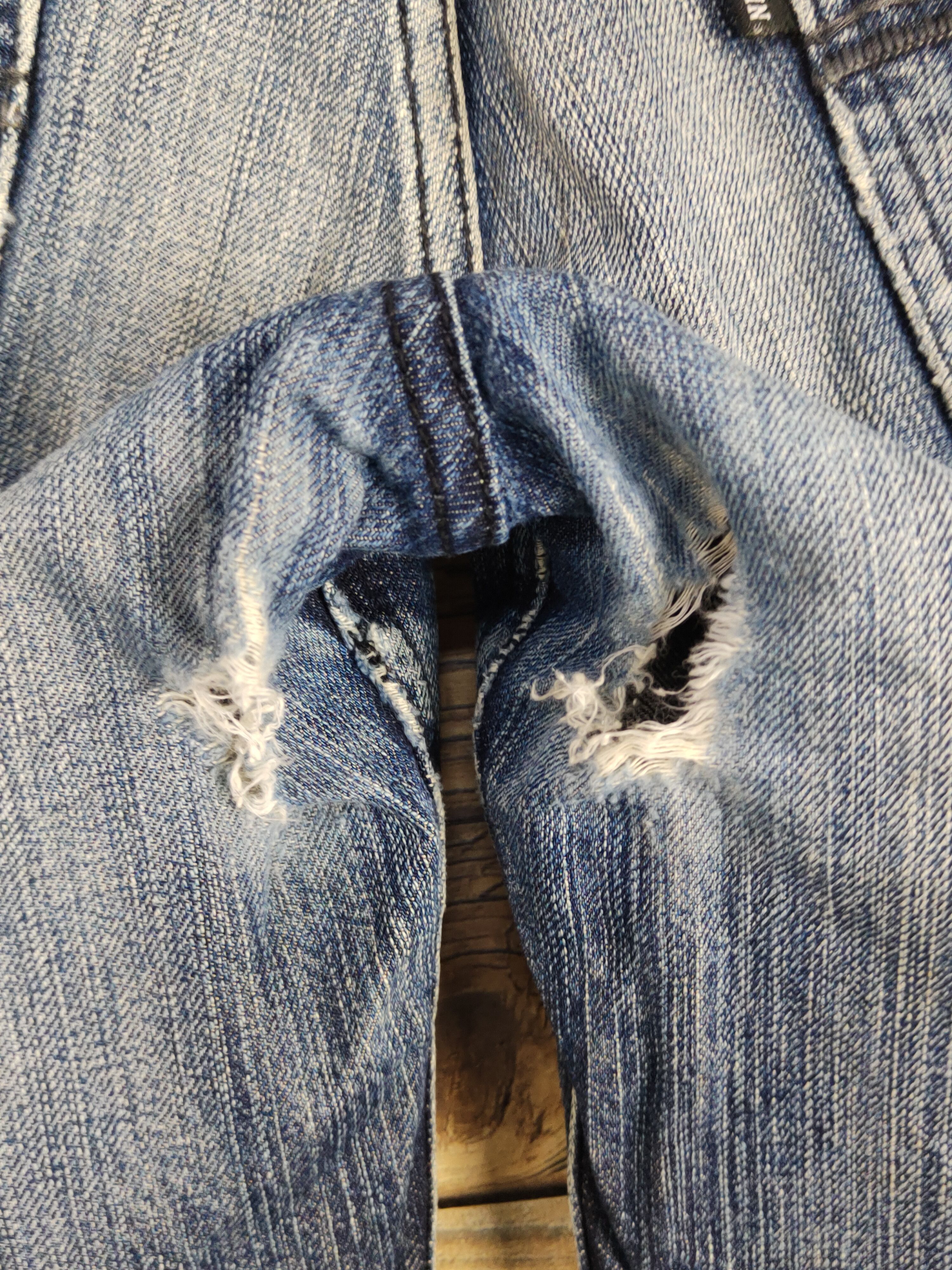 Edwin Edwin Dark Blue Distressed Ripped Jeans #W1568 Size US 30 / EU 46 - 8 Thumbnail