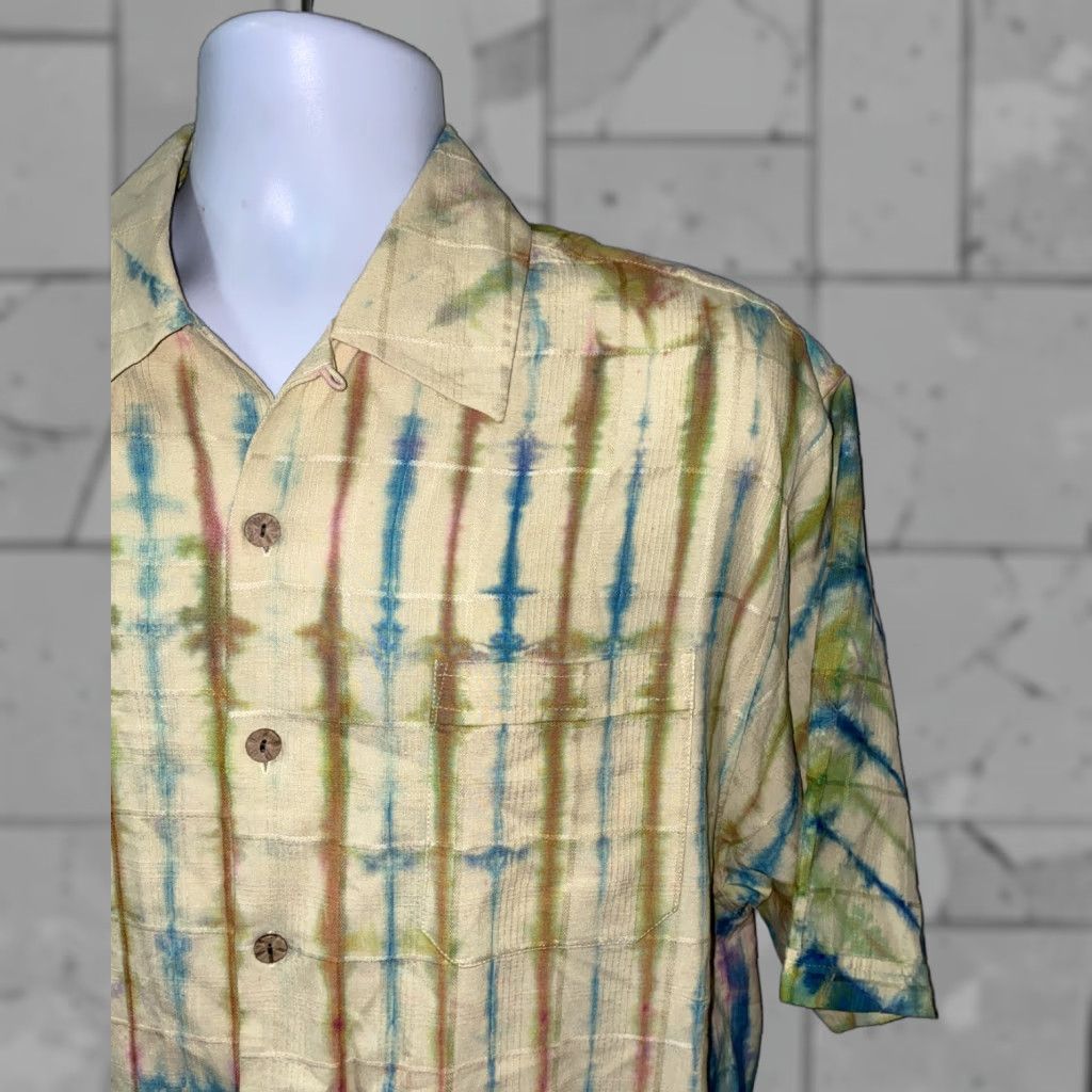 ALOHAS Jacquie And Uosis Mens Multi Color Short Sleeve Aloha Hawaiian Shirt Size L Size US L / EU 52-54 / 3 - 1 Thumbnail