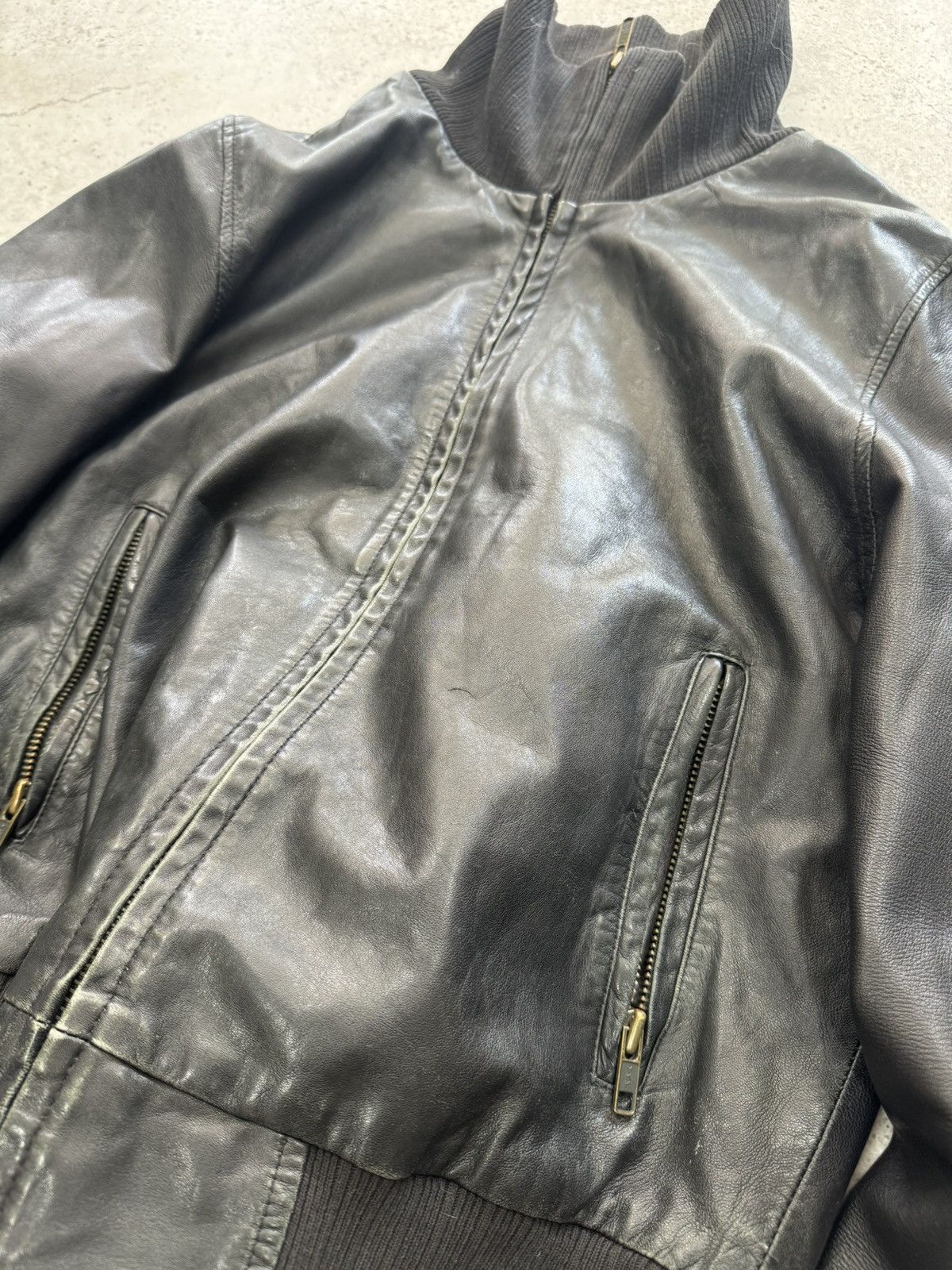 Gap Vintage Gap Leather Bomber Kanye West Style Size US S / EU 44-46 / 1 - 6 Thumbnail