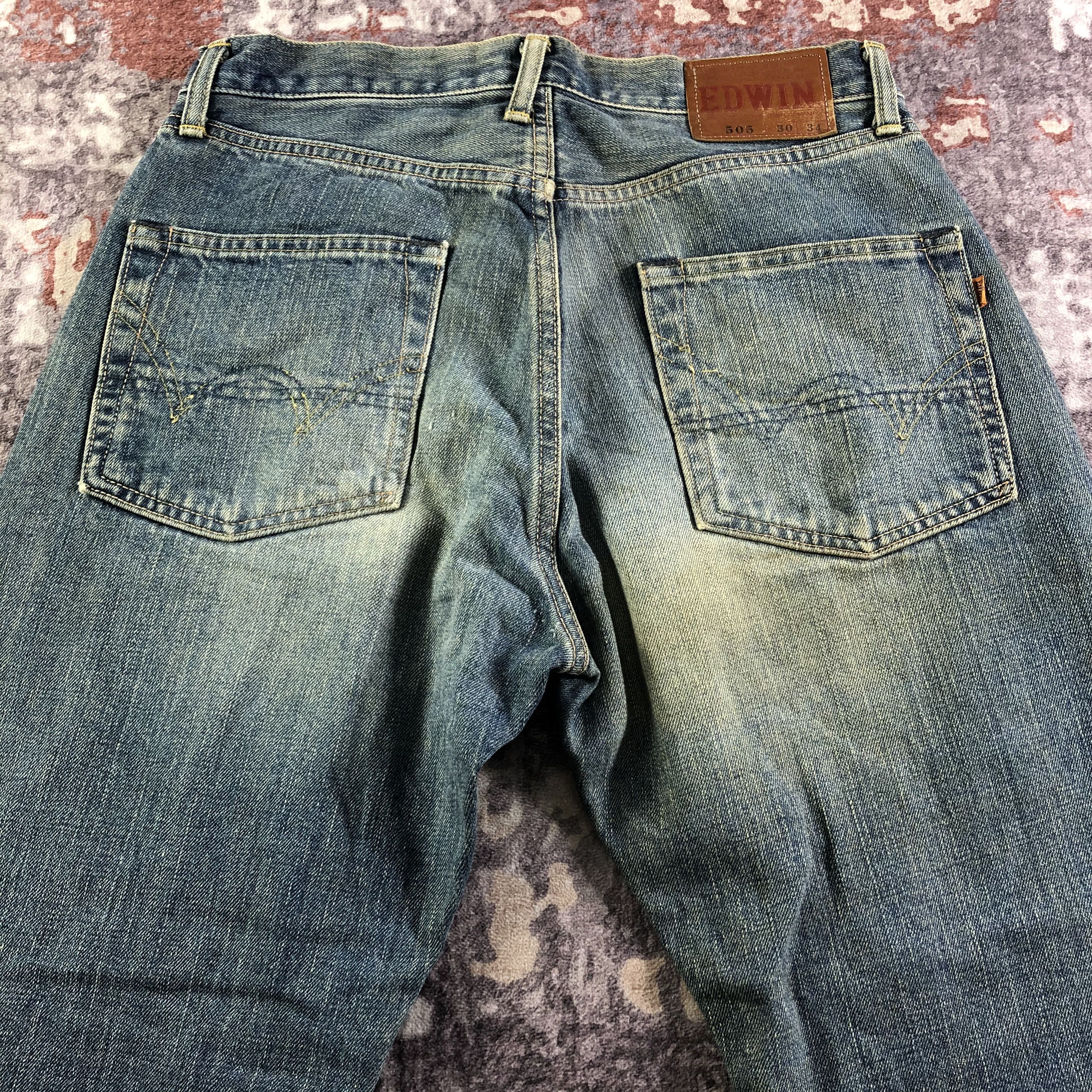 Edwin Vintage Blue Wash Edwin 505 Selvedge Jeans-JM3606 Size US 31 - 4 Thumbnail