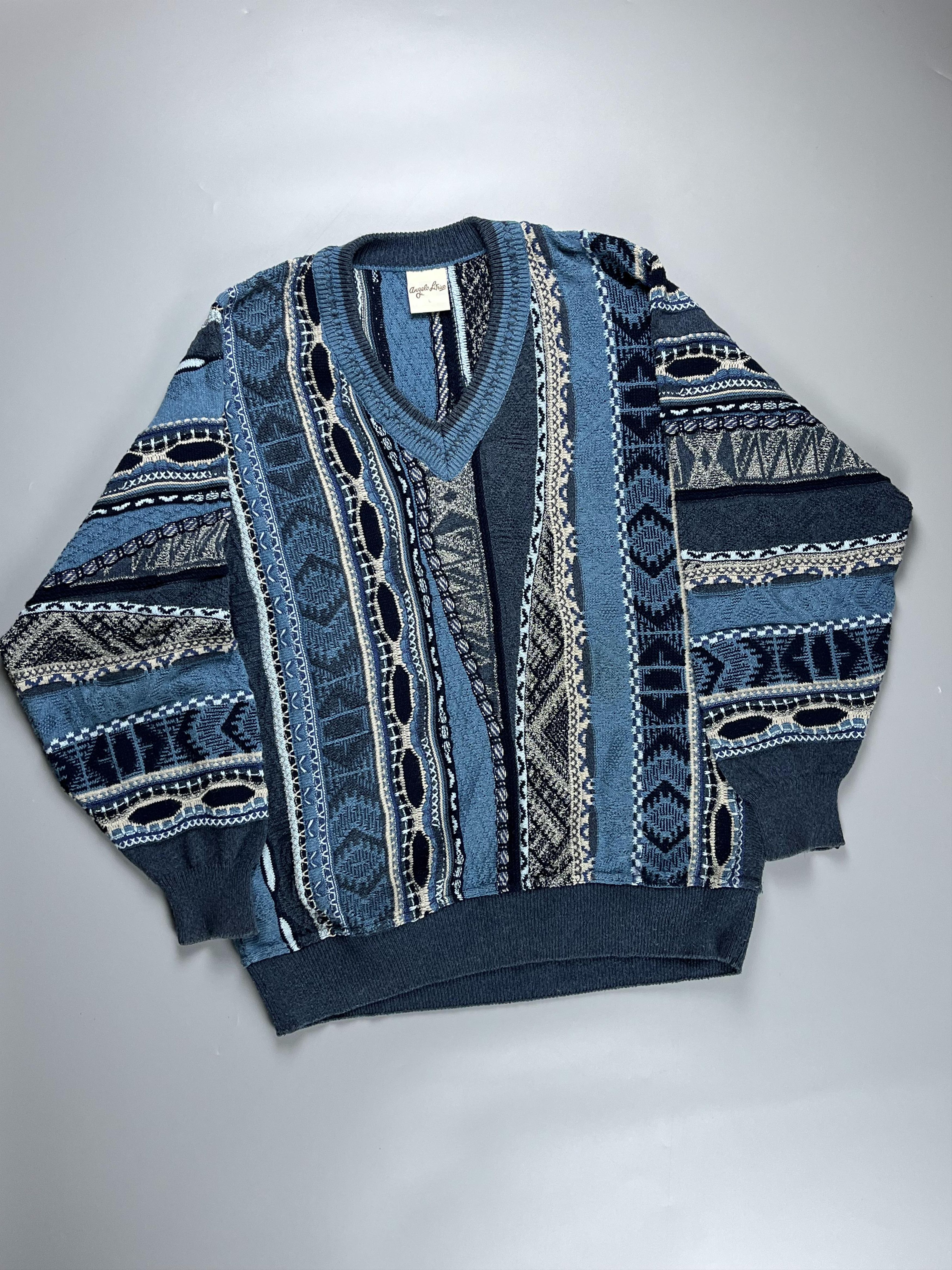Japanese Brand × Vintage Rare Vintage Coogi Style Knited Sweater Size US L / EU 52-54 / 3 - 3 Thumbnail