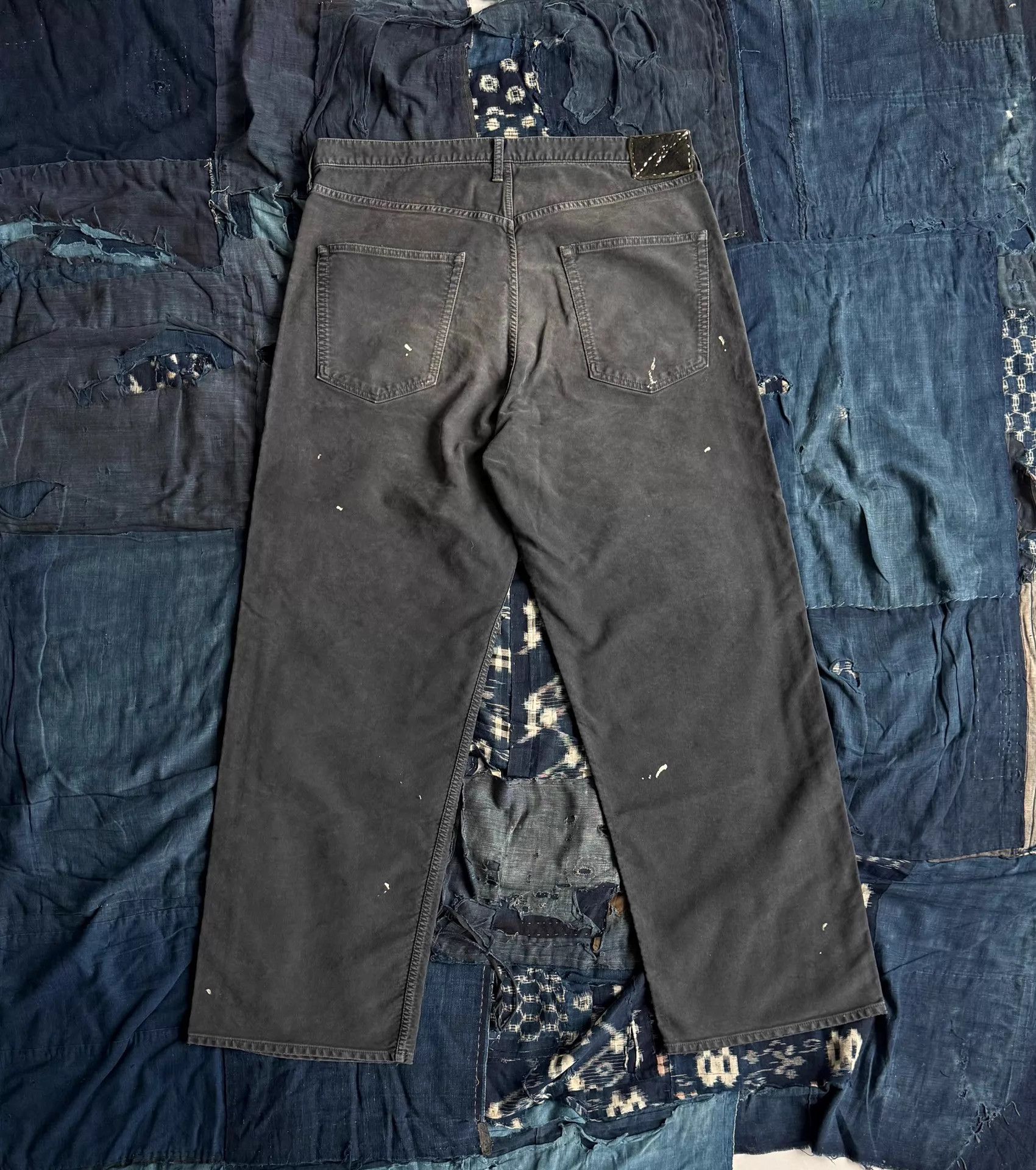 Visvim VISVIM WIDE Washed Distressed Splatter Black Pants Size US 34 / EU 50 - 2 Thumbnail