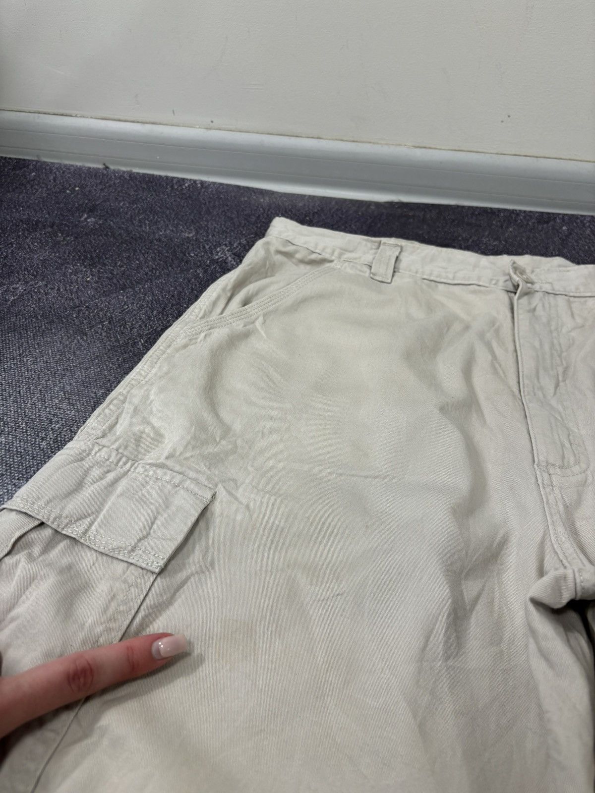 Vintage Vintage Wrangler Y2K American Beige Hype Baggy Cargo Shorts Size US 38 / EU 54 - 8 Thumbnail