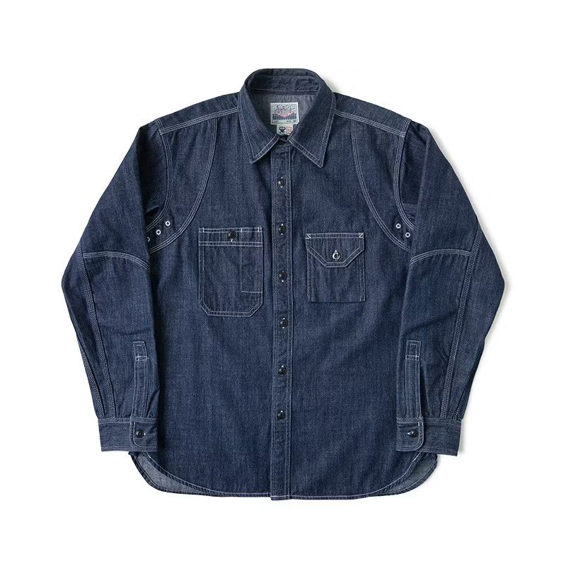 Japanese Brand Amekaji non stock flyer chambray shirt Size US M / EU 48-50 / 2 - 1 Thumbnail