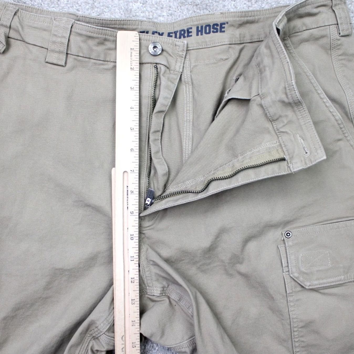 Vintage Duluth Beige DuluthFlex Fire Hose 10" Cargo Shorts Men 44 Slim/Relaxed Fit Nylon Cotton Pockets Solid (Inseam 10 in) Front Flat Front Size US 44 / EU 60 - 7 Thumbnail