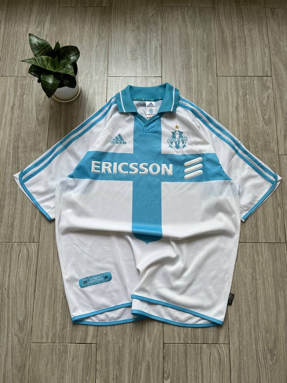 Maillot Extérieur Olympique De Marseille 2000-2001 Adidas Vintage XL