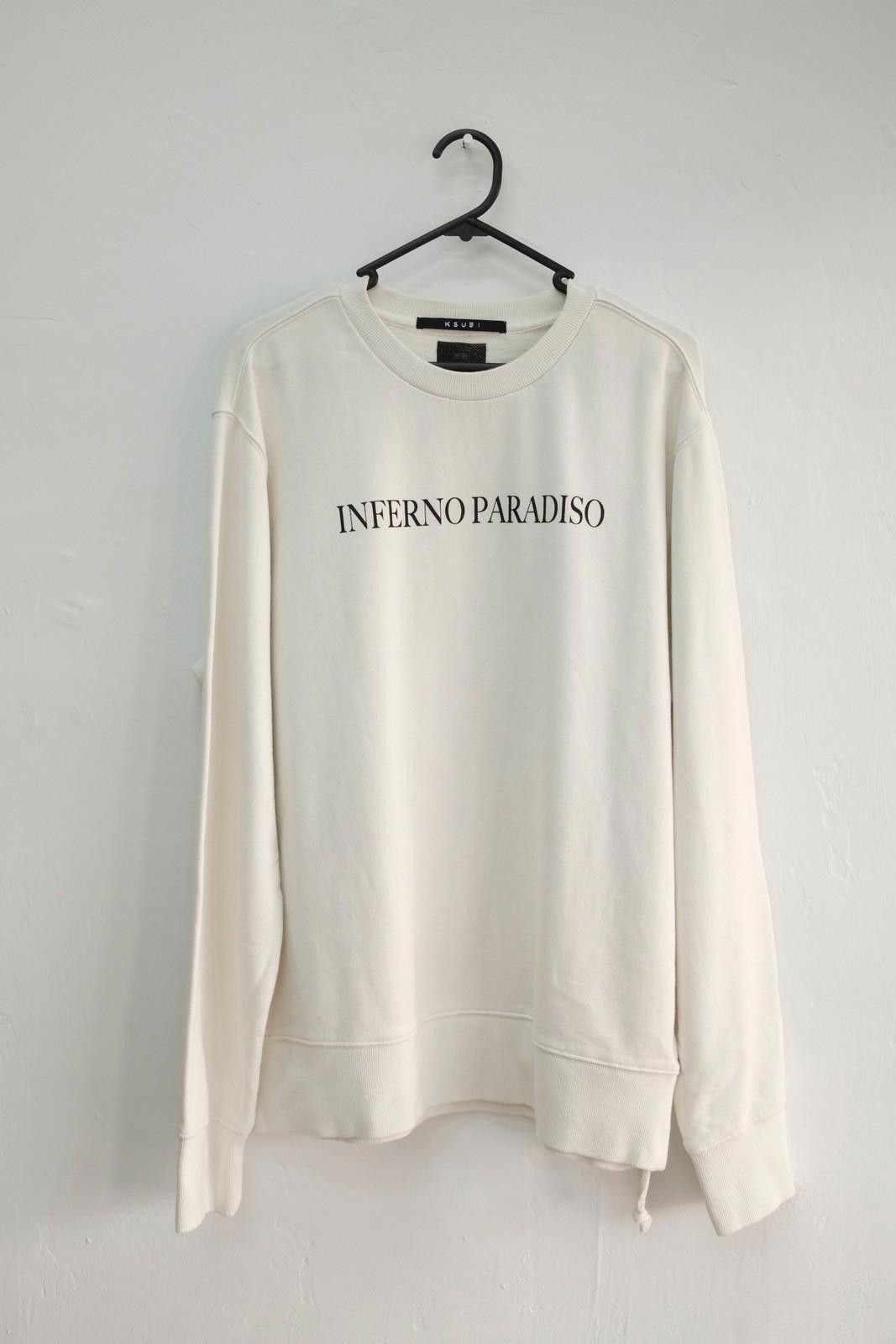 new Ksubi mens after hours white fleece shirt top medium m