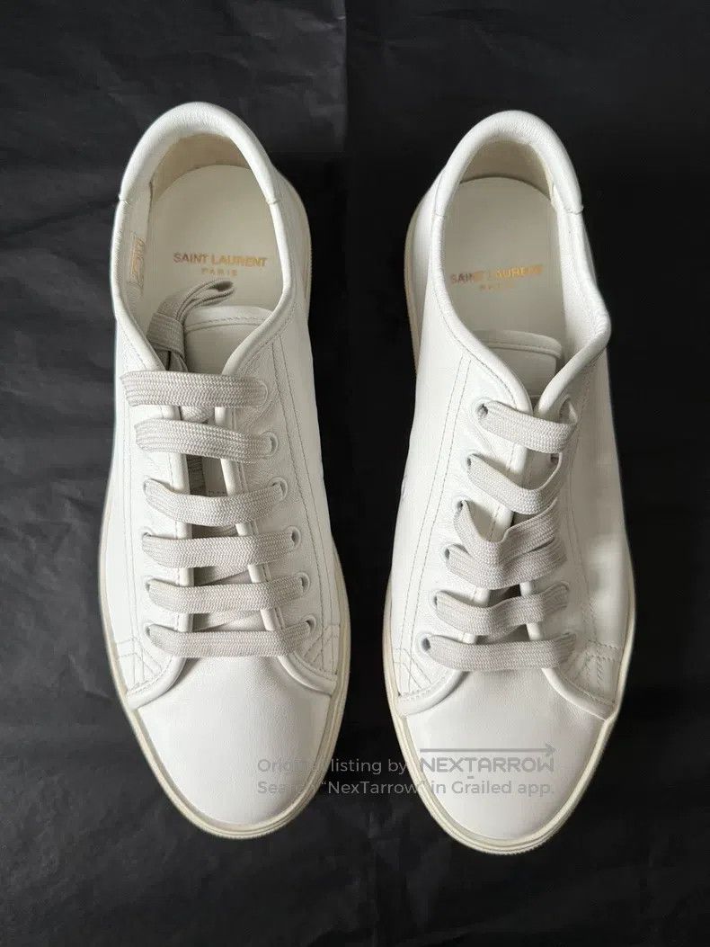 Saint Laurent Paris Saint Laurent Paris Leather White Shoes with Letter Graffi Size US 7 / EU 40 - 3 Thumbnail